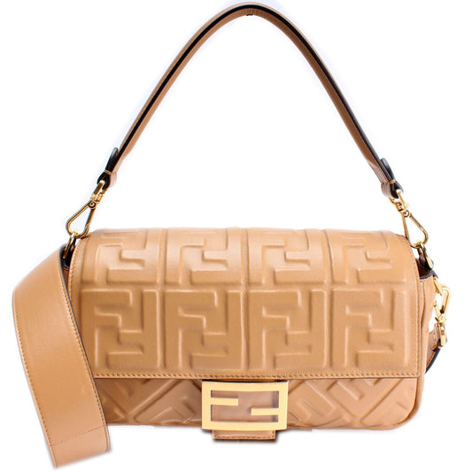 Fendi 8BR600uette FF Embossed Nappa Bag