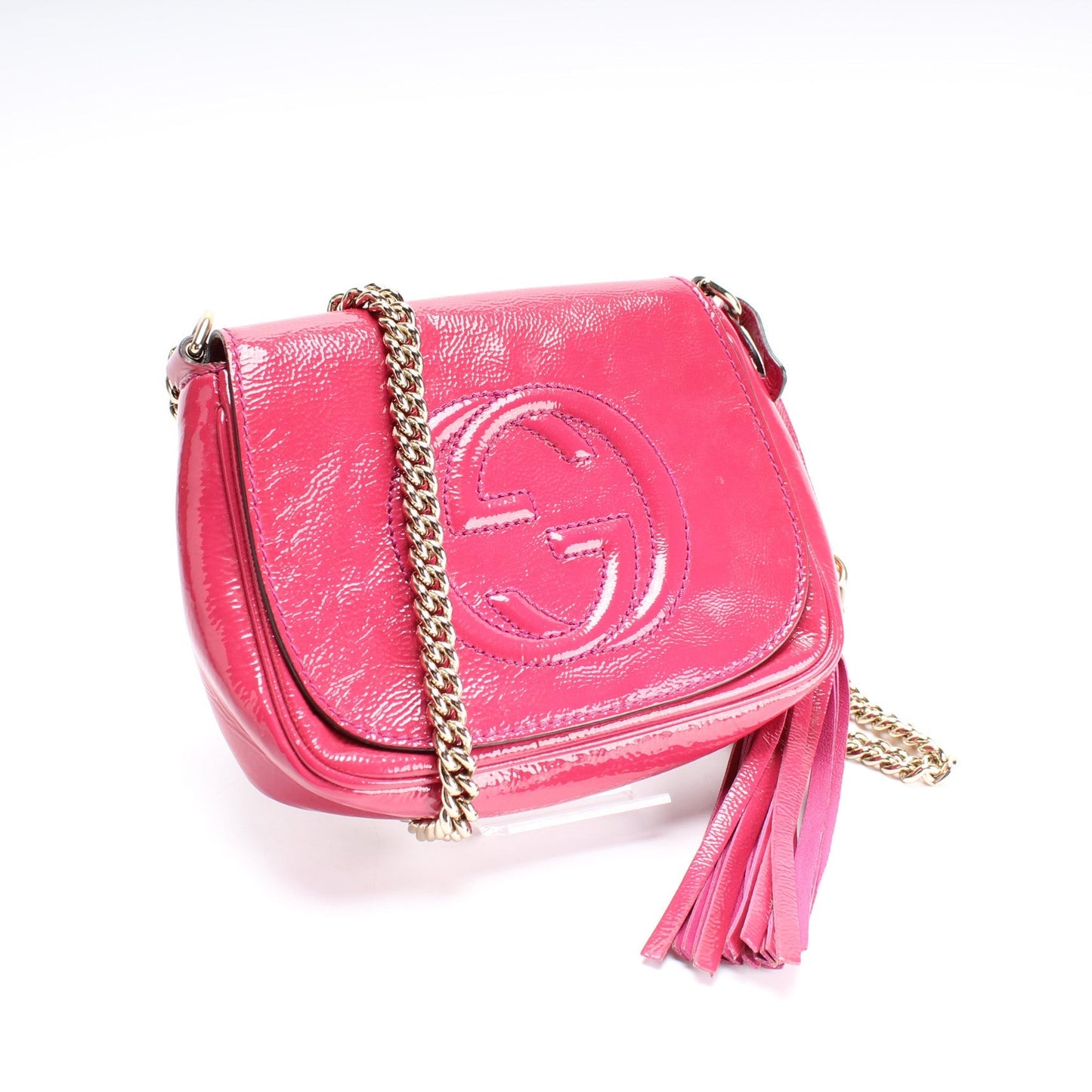 Gucci 323190 Soho Chain Tassel Flap Small Bag