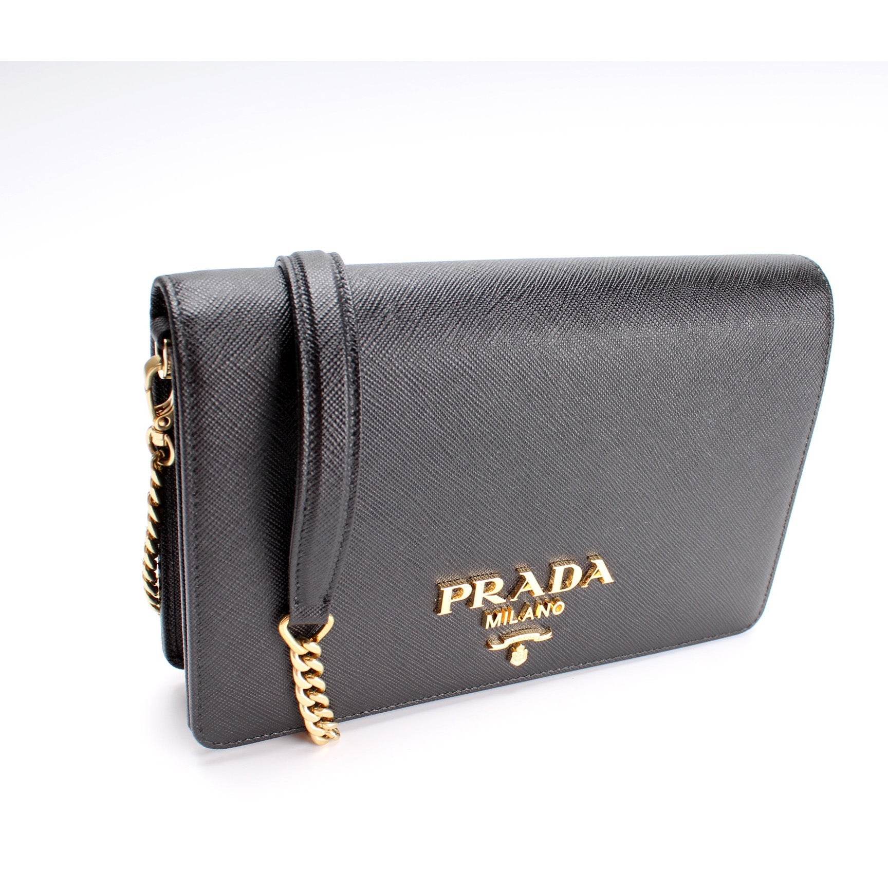 Prada 1BP018 Saffiano Lux Mini Chain Bag