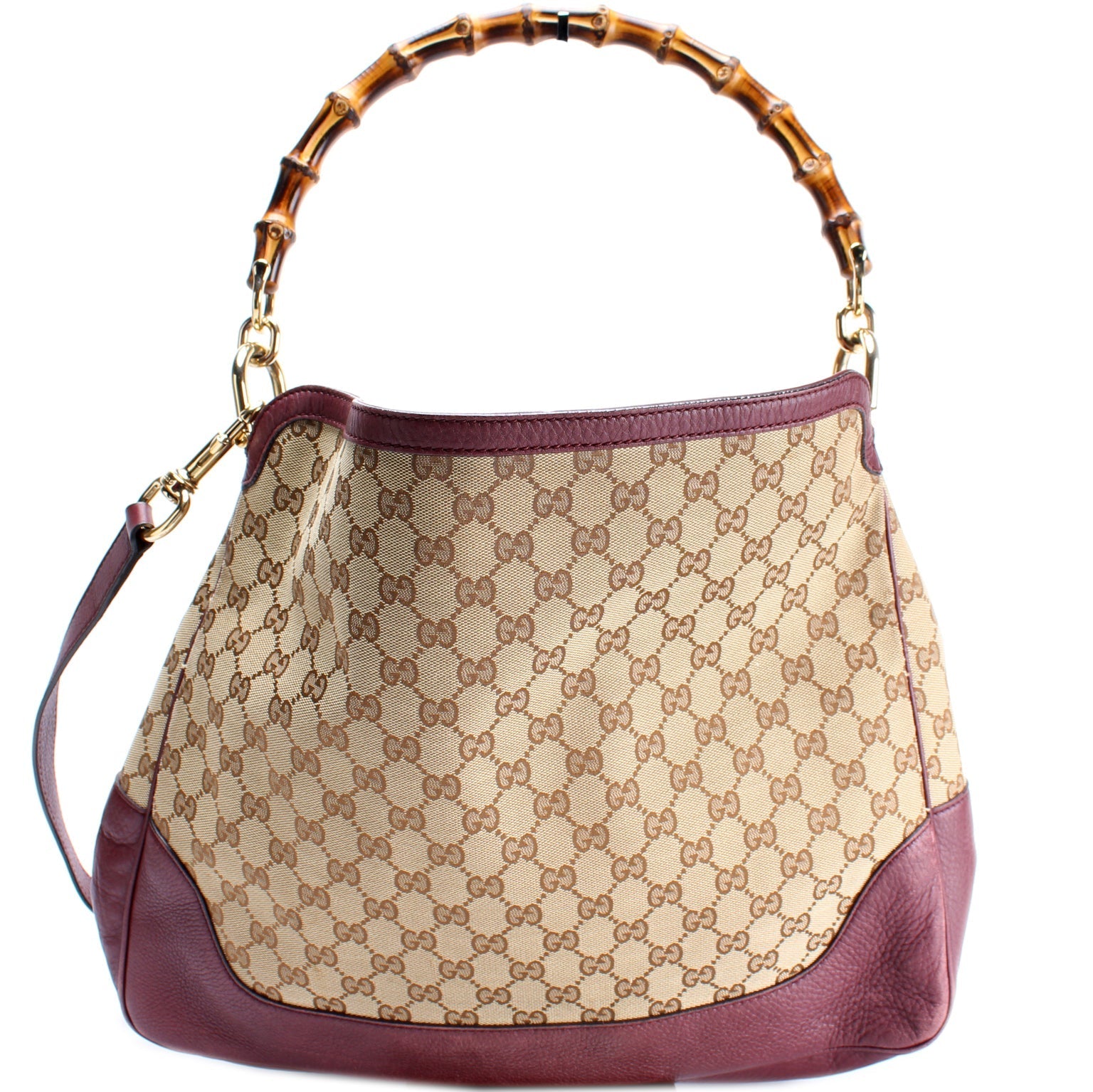 Gucci 282315 Diana Bamboo GG Canvas Bag