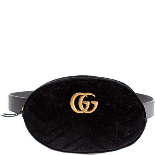 Gucci 476434 Marmont Velvet Belt Bag