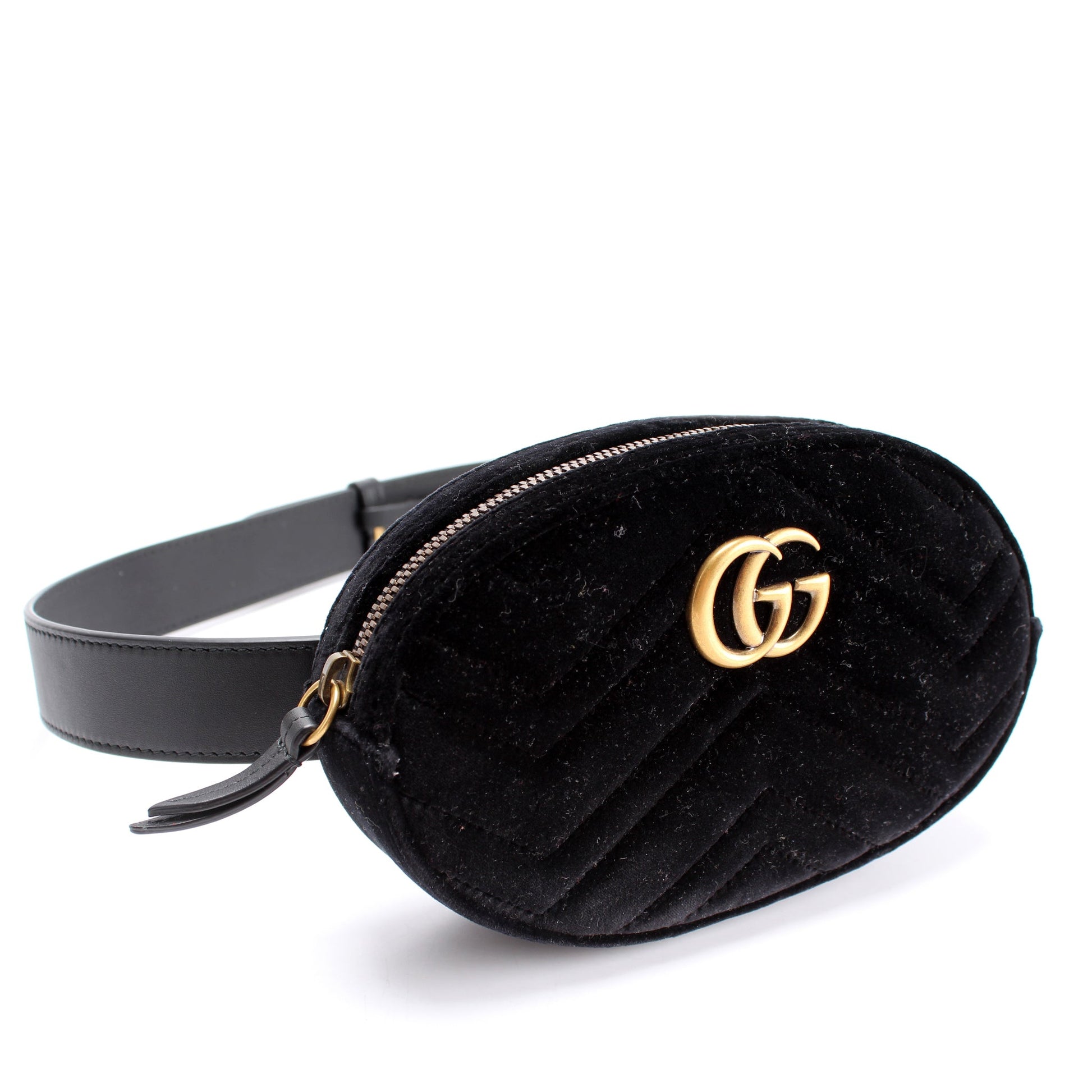 Gucci 476434 Marmont Velvet Belt Bag