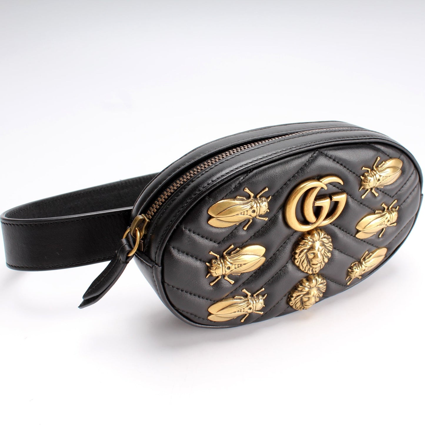 Gucci 476434 Marmont Belt Animal Stud Bag