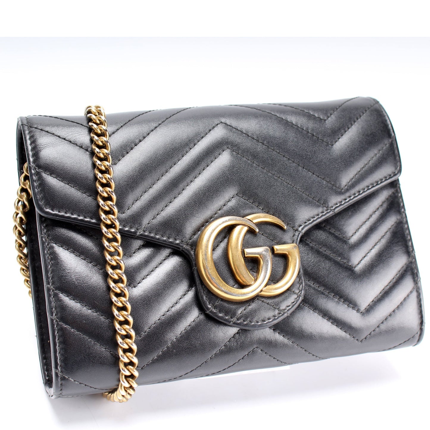 Gucci 474575 Marmont Chain Wallet Bag