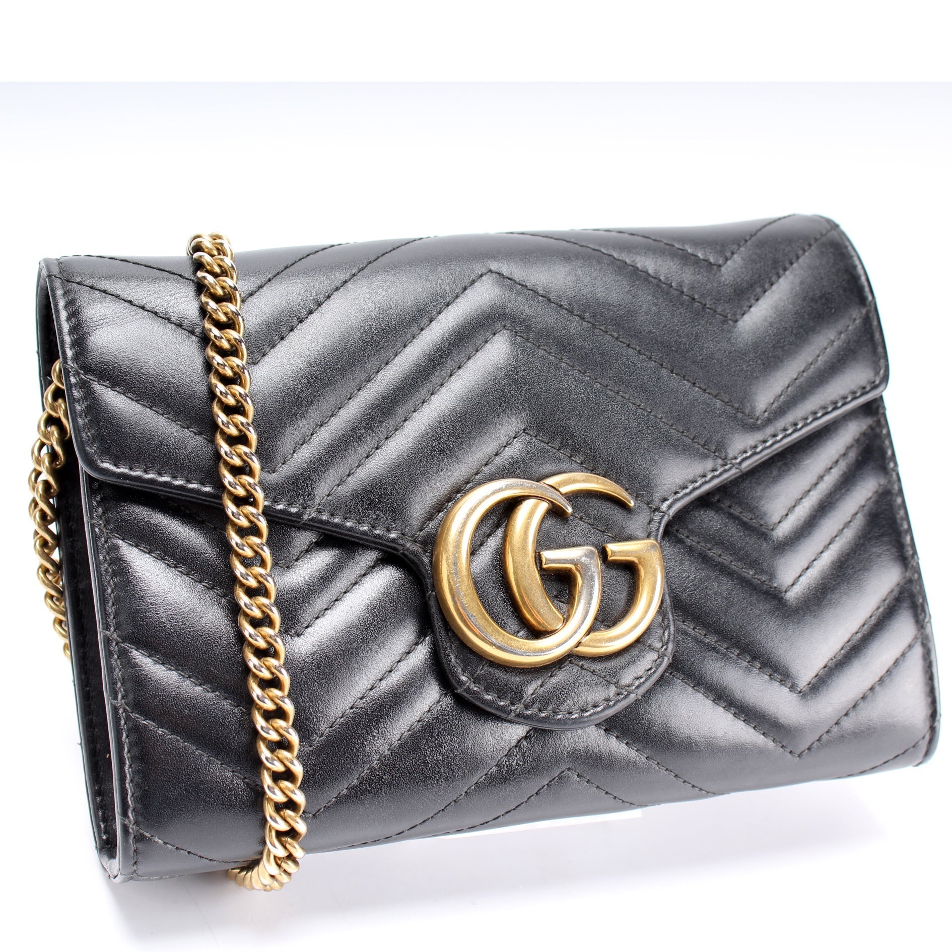 Gucci 474575 Marmont Chain Wallet Bag