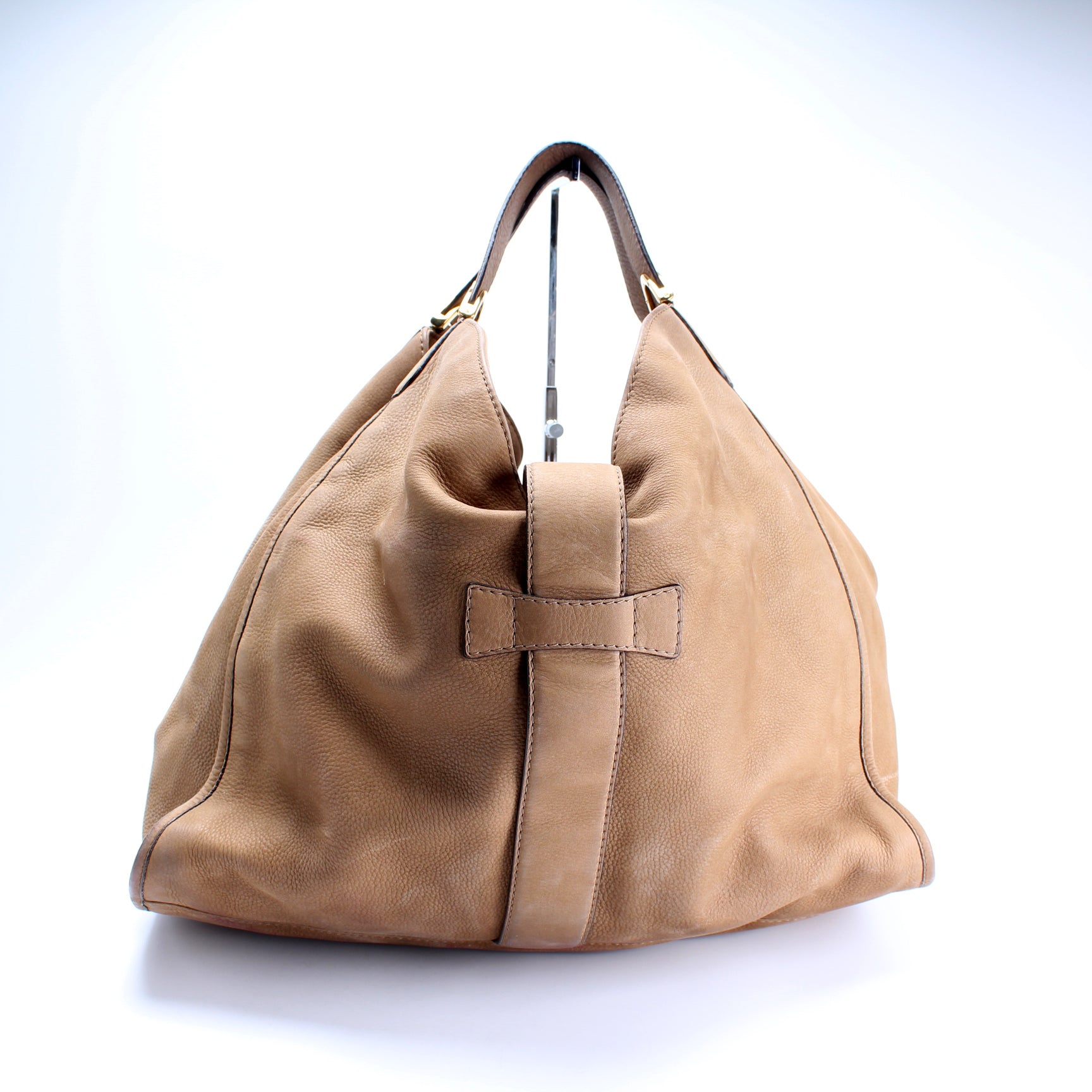 Gucci 296855 Horsebit Large Hobo Nubuck Bag