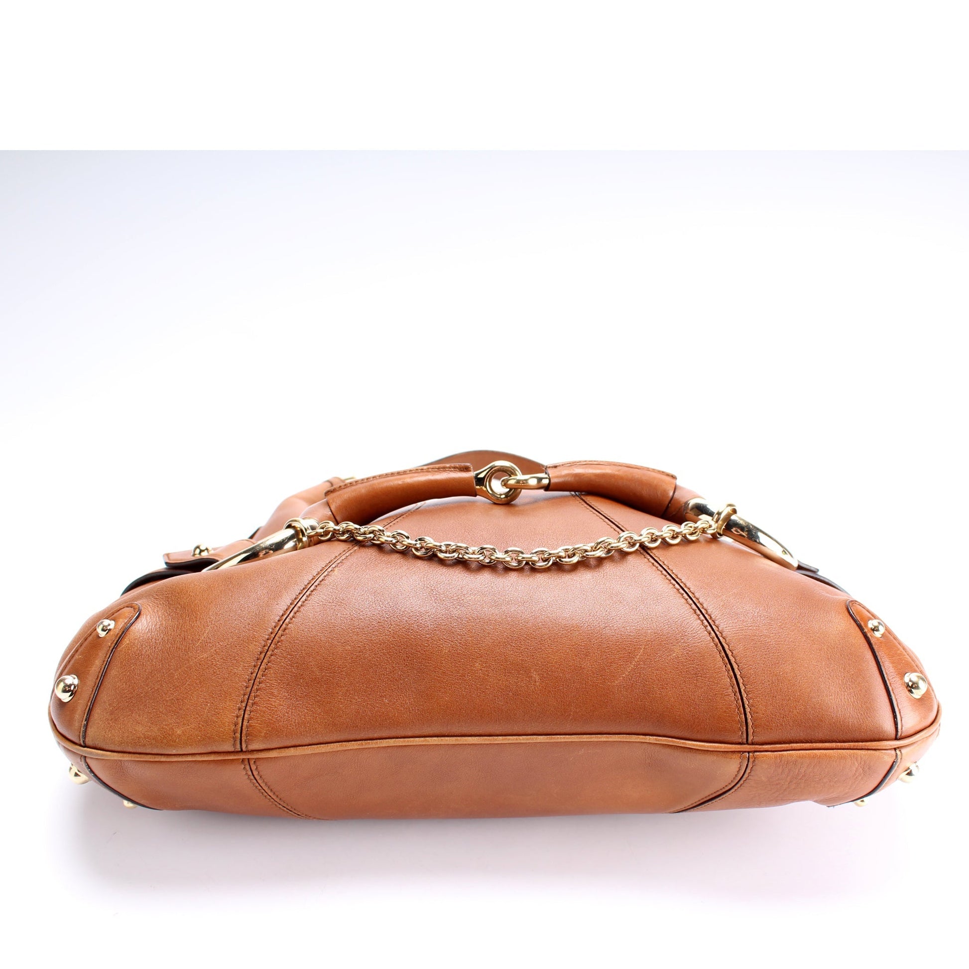 Gucci 131026 Horsebit Leather Hobo Bag