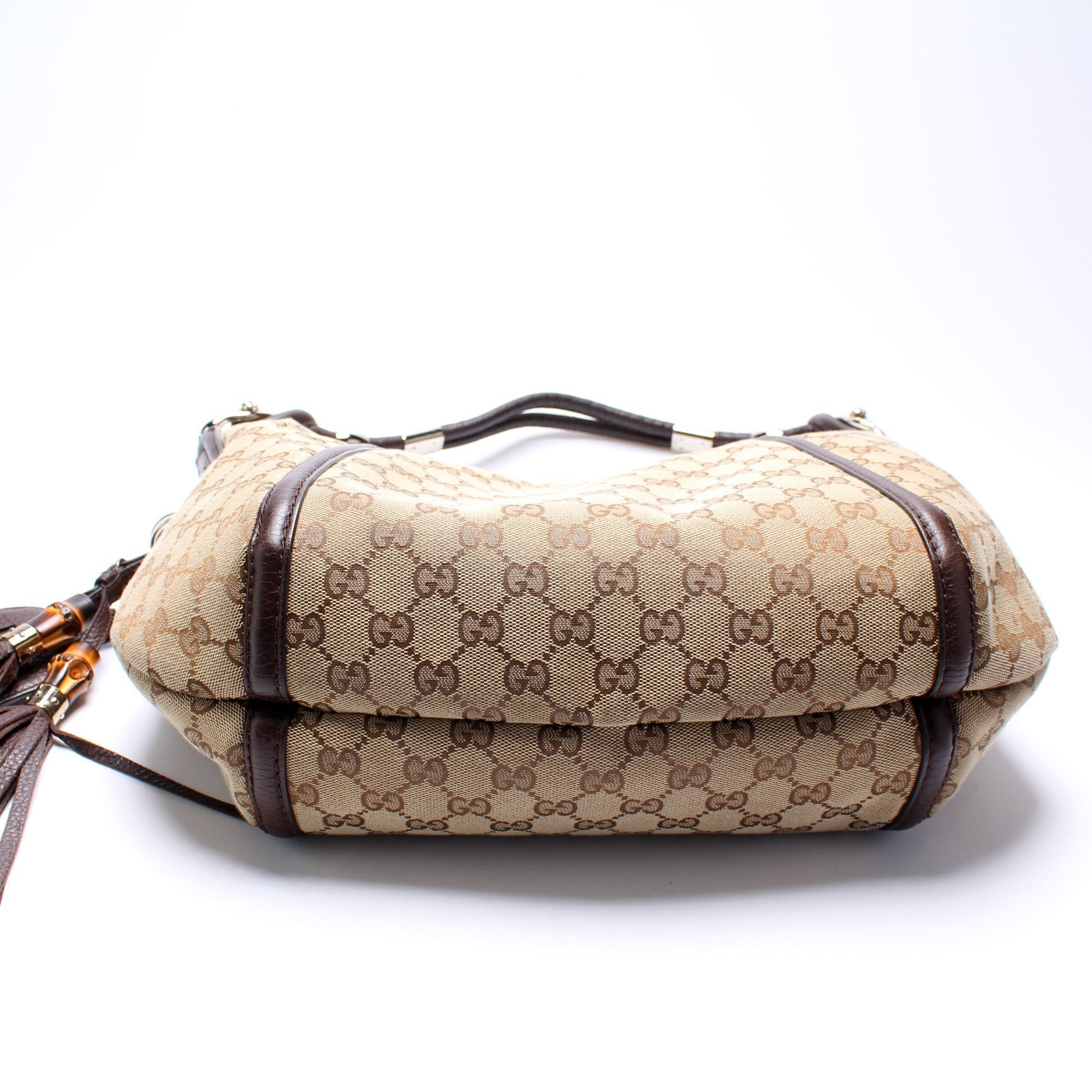 Gucci 240261 GG Canvas Techno Horsebit Hobo Bag
