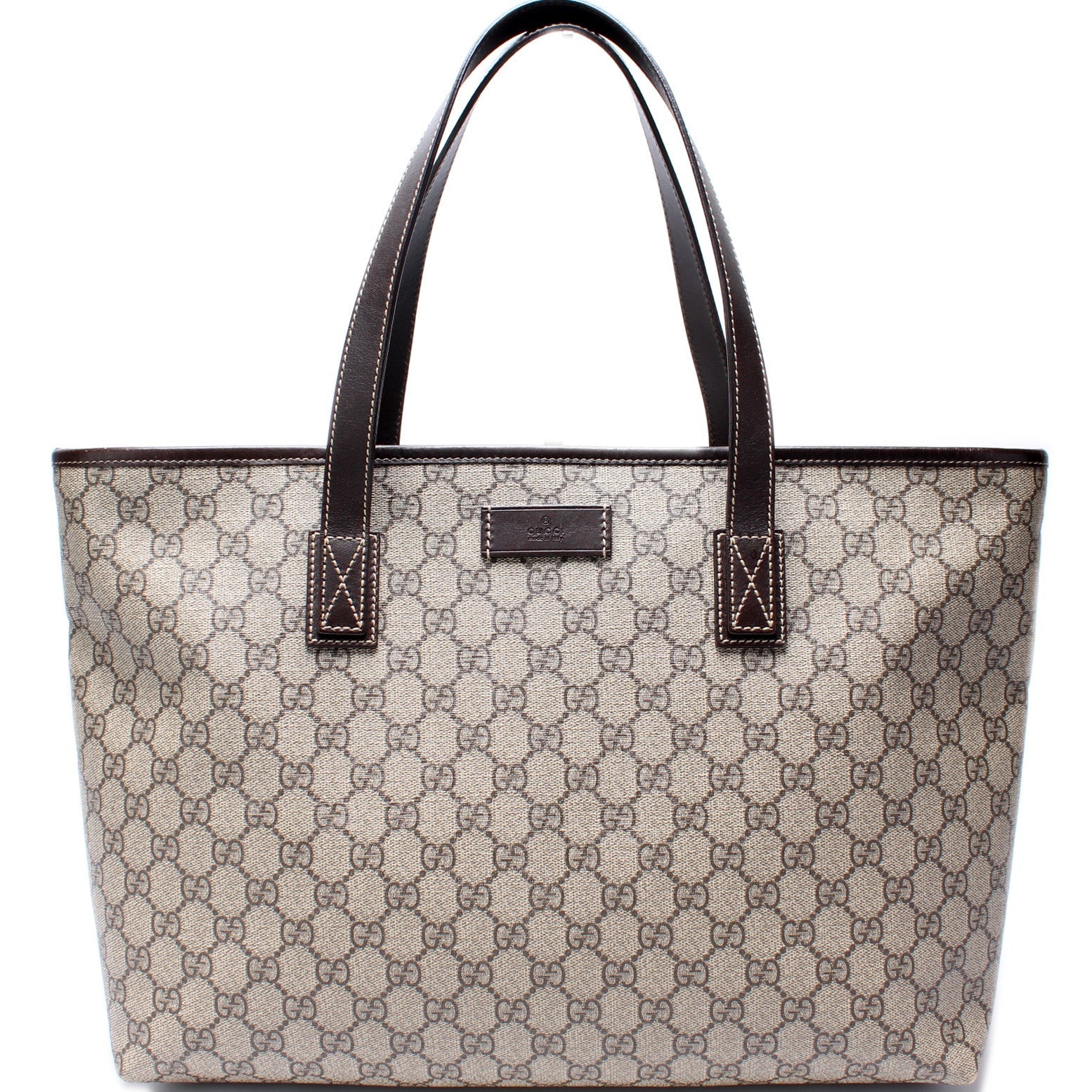 Gucci 211137 GG Supreme Medium Zip Tote Bag