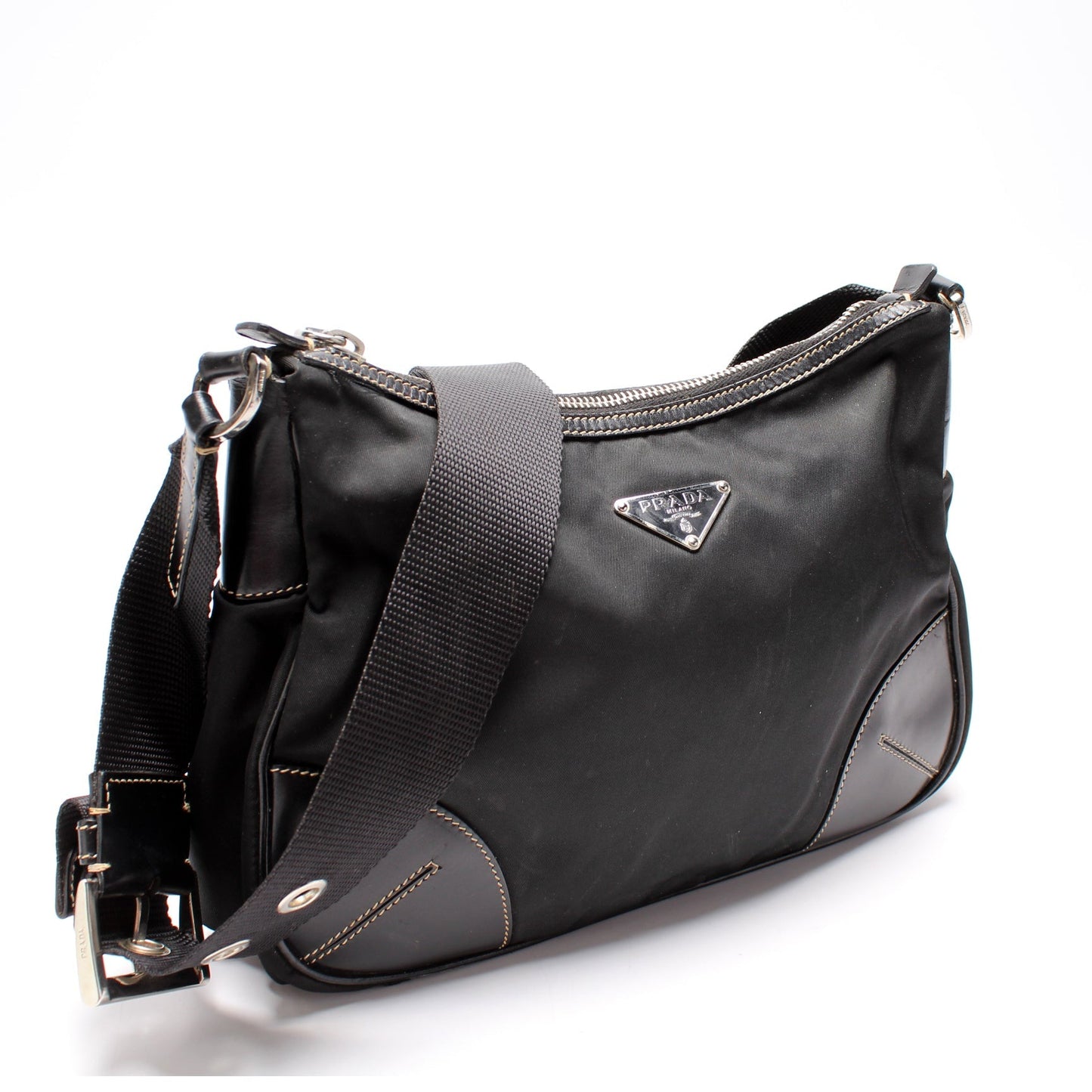 Prada Nylon Belt Strap Shoulder Bag