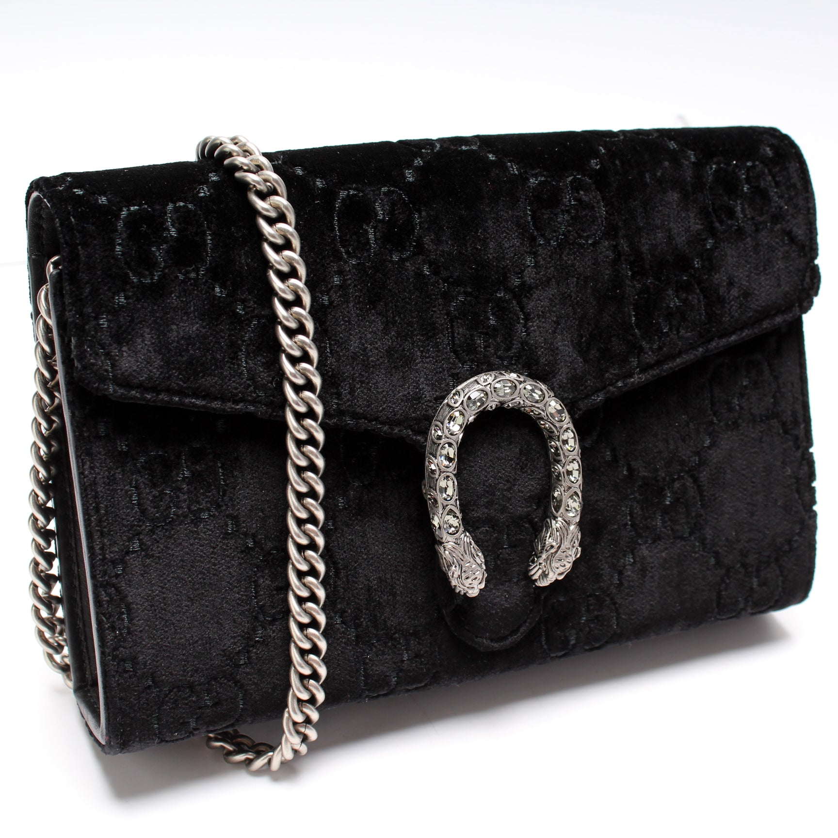 Gucci 401231 GG Velvet Dionysus Mini Wallet Bag