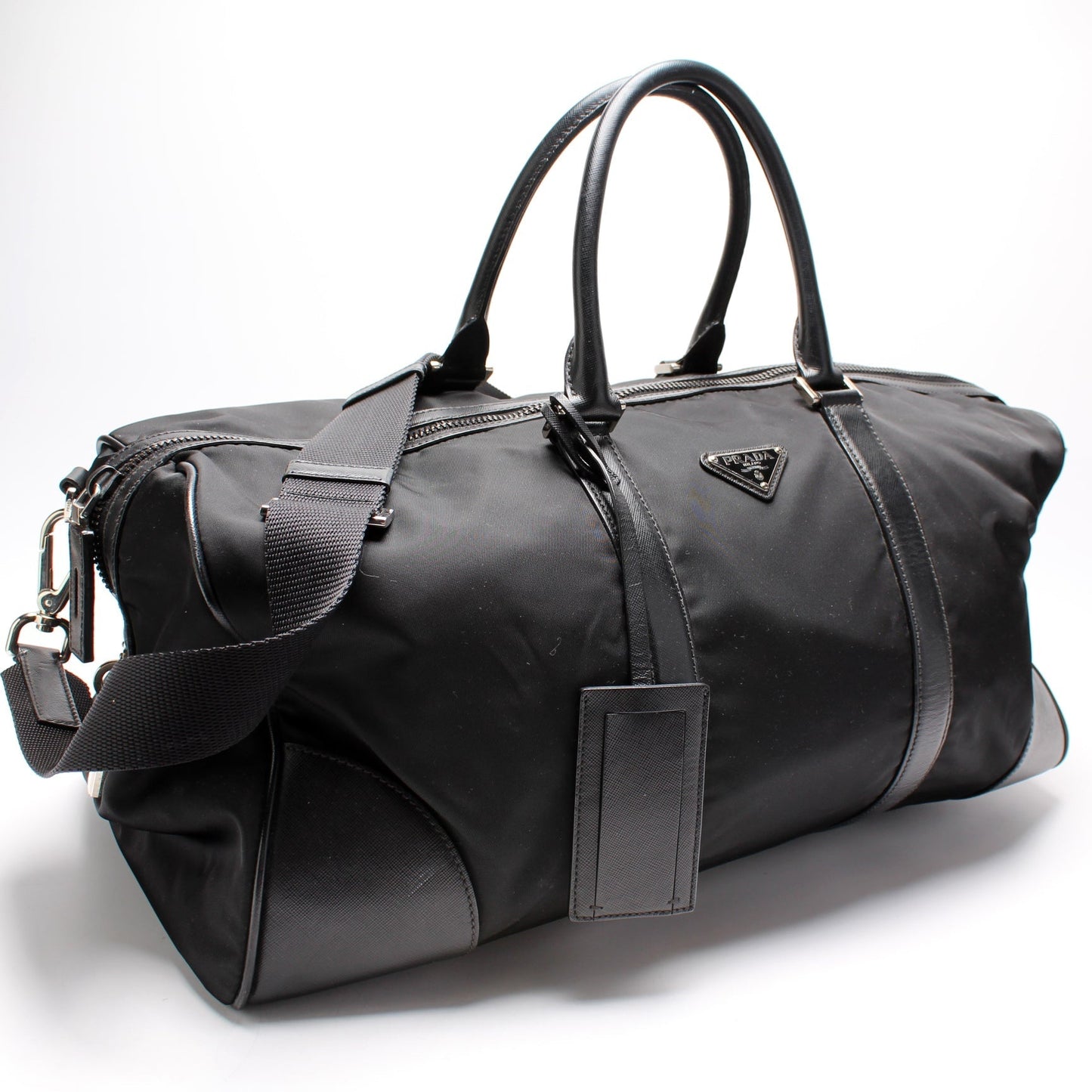 Prada Tessutos/Saffiano Weekender Bag