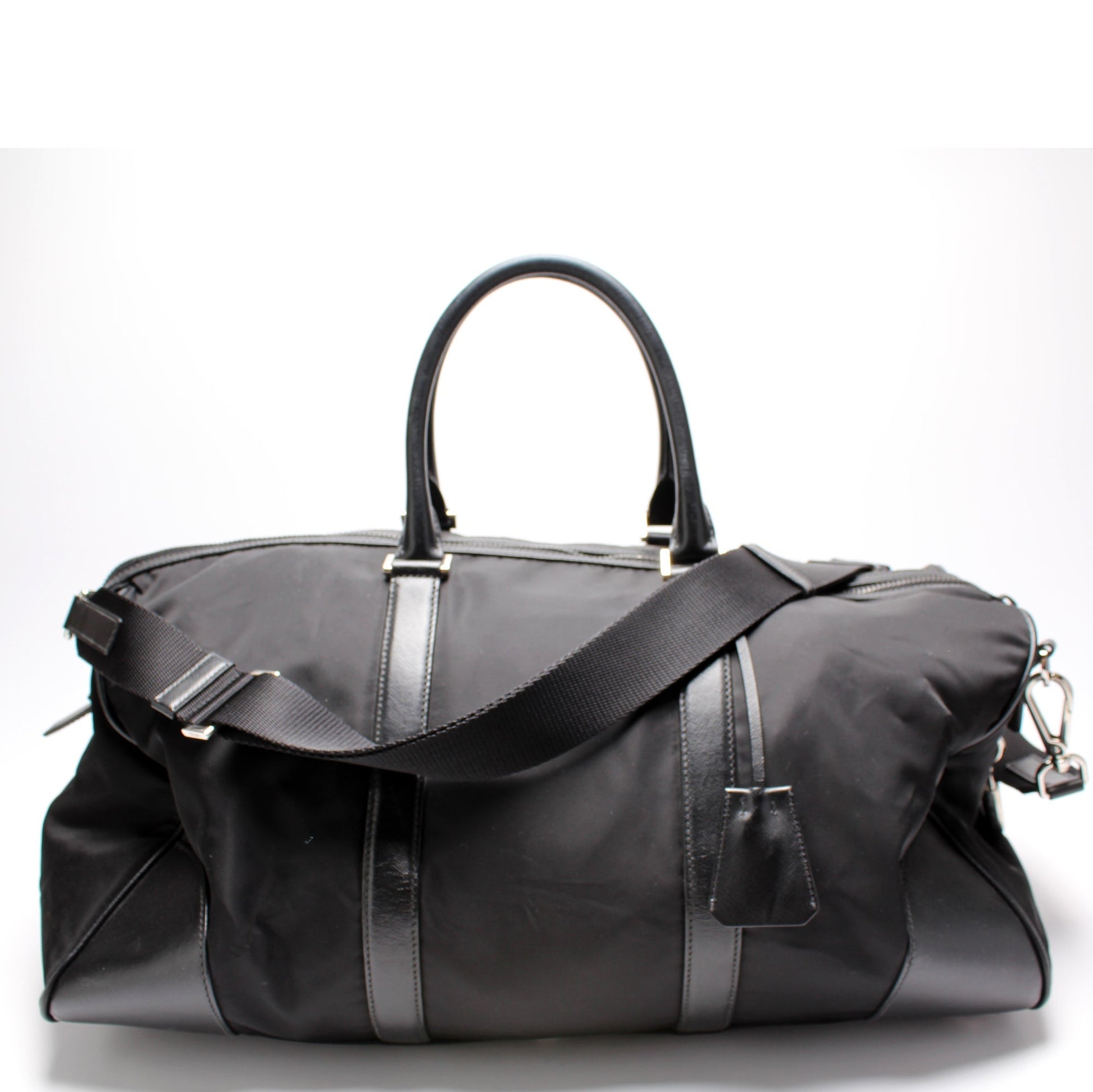Prada Tessutos/Saffiano Weekender Bag