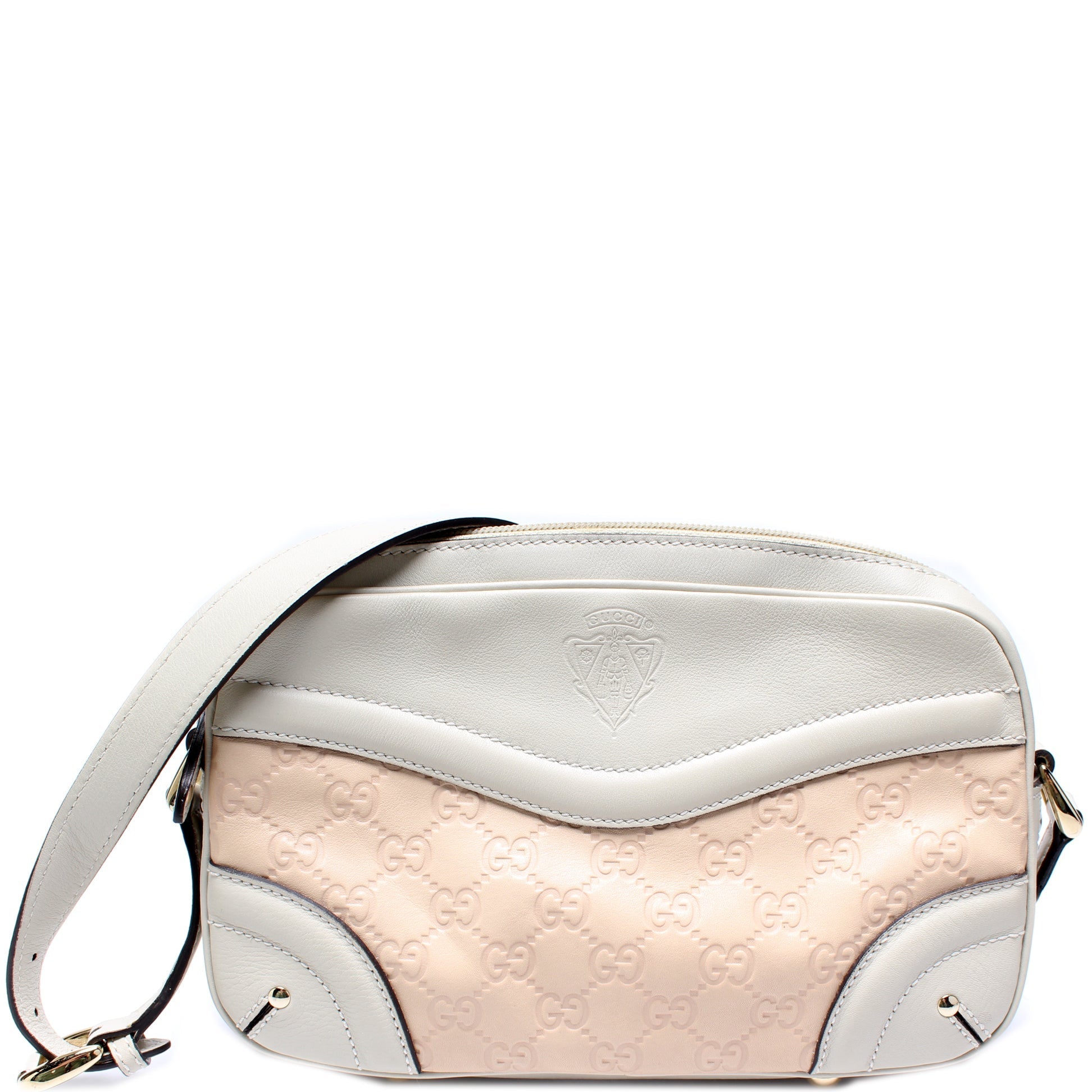 Gucci 292900 GG Leather Crest Shoulder Bag