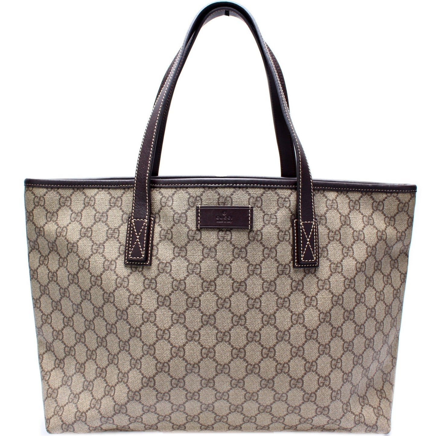 Gucci 211137 GG Supreme Medium Zip Tote Bag