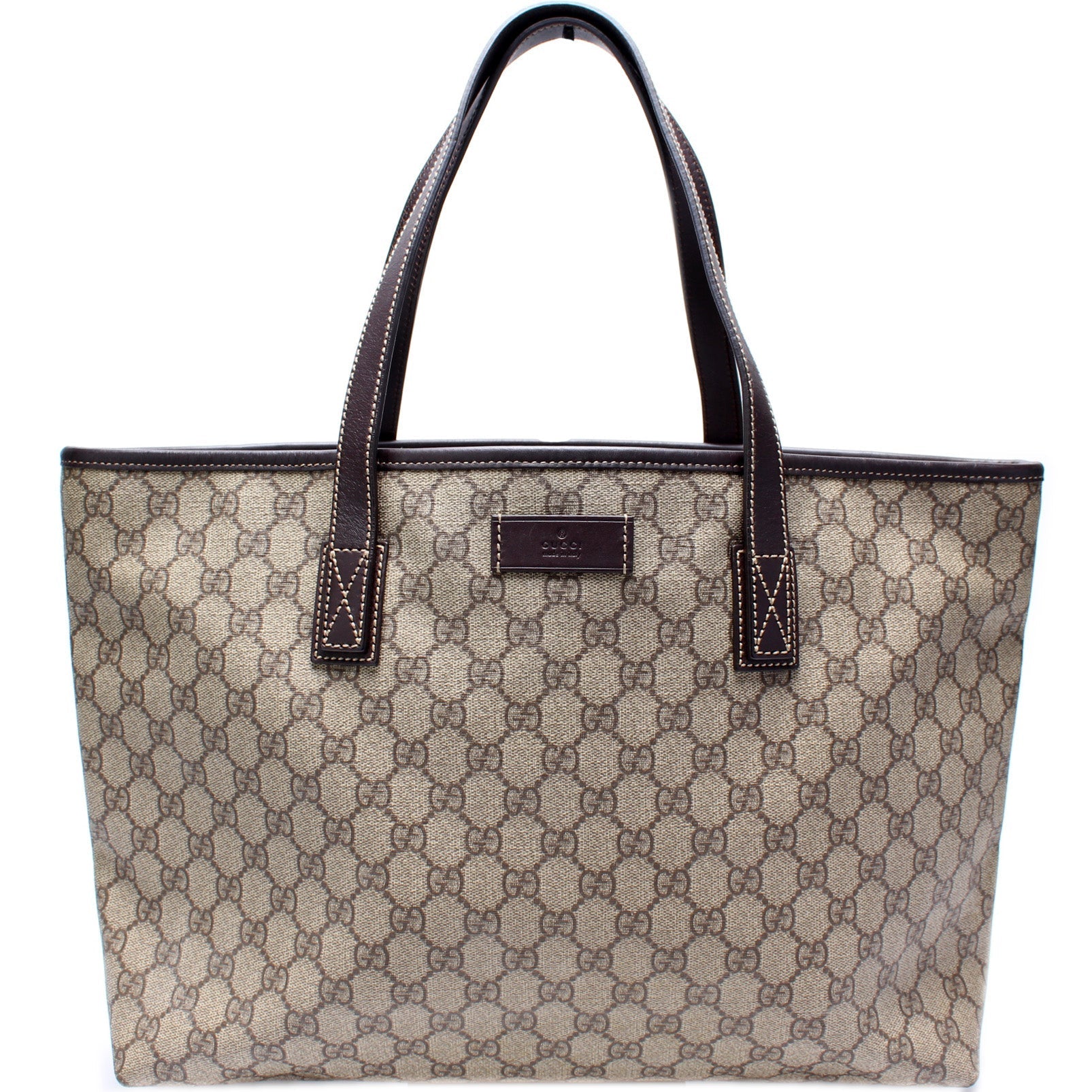 Gucci 211137 GG Supreme Medium Zip Tote Bag
