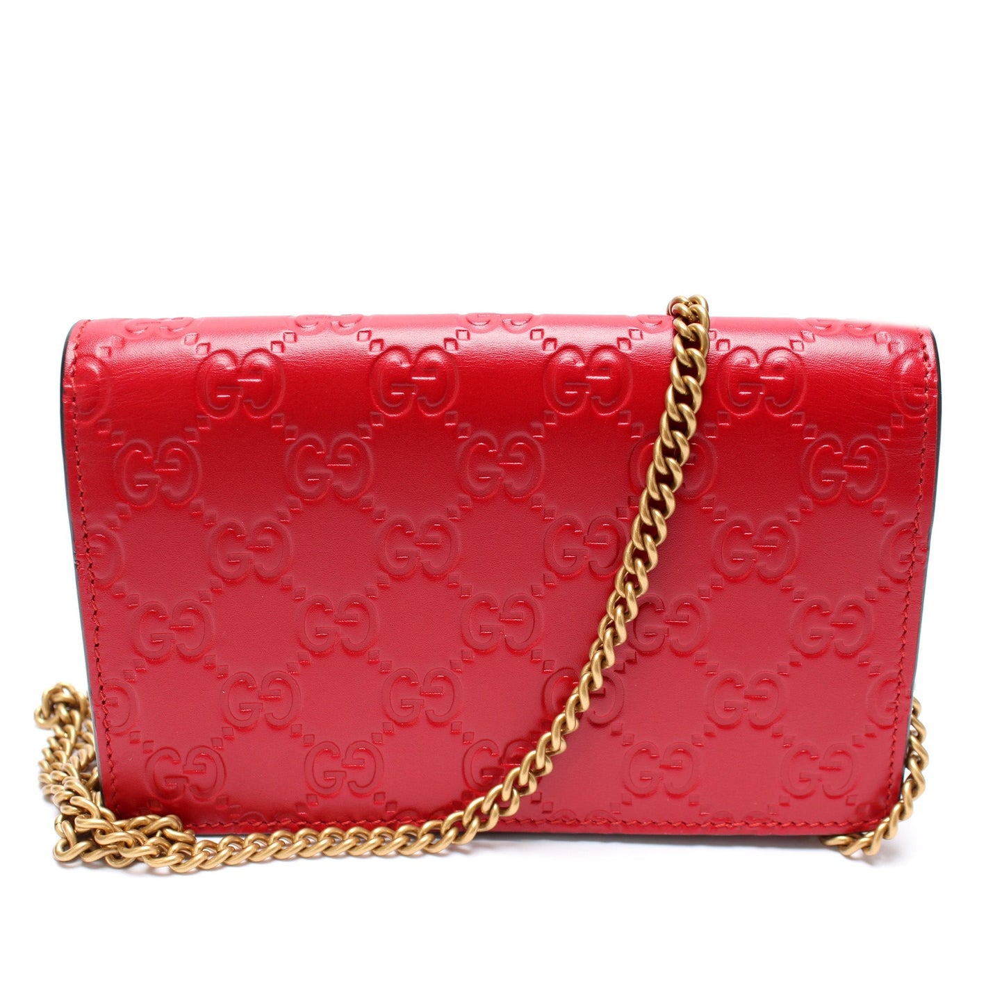 Gucci 481291 GG Leather Cherries Mini Chain Bag