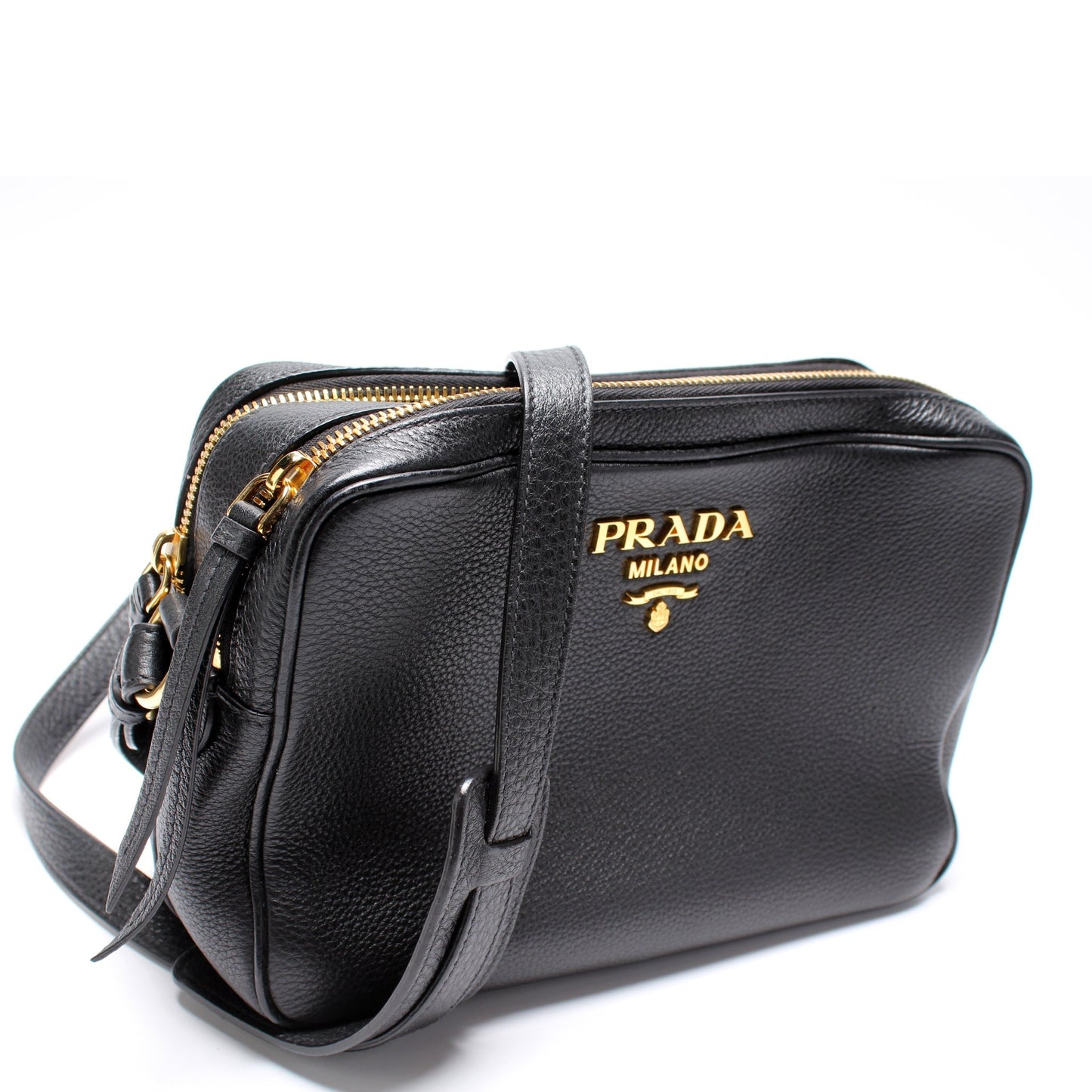 Prada Vitello Daino Double Zip Camera Bag
