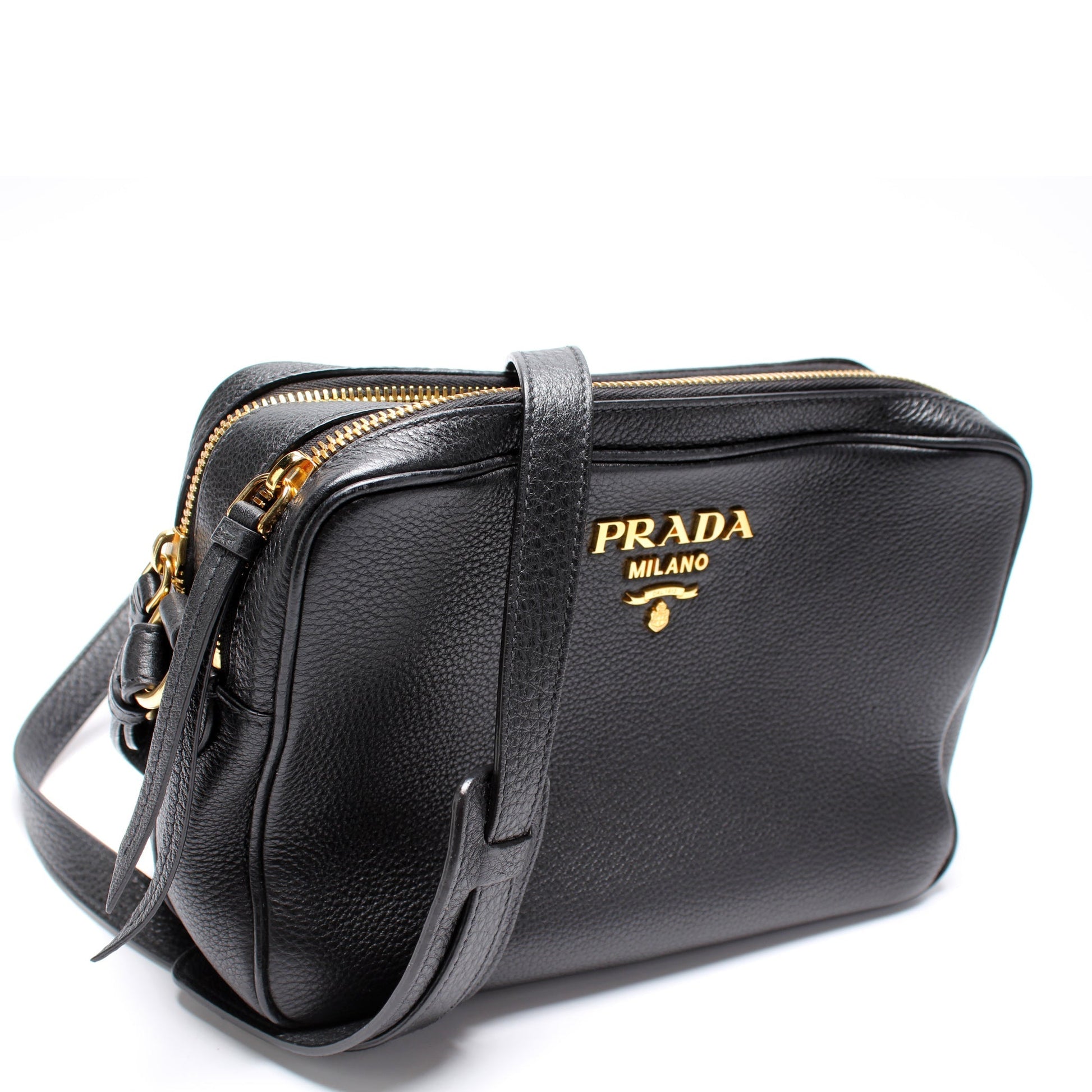 Prada Vitello Daino Double Zip Camera Bag