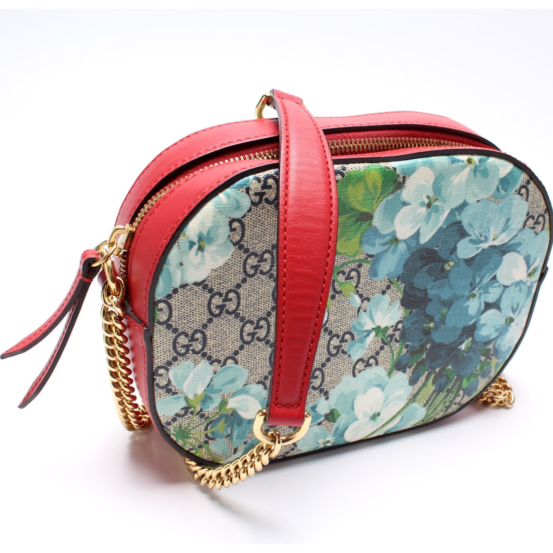 Gucci 546313 GG Supreme Blooms Mini Chain Bag