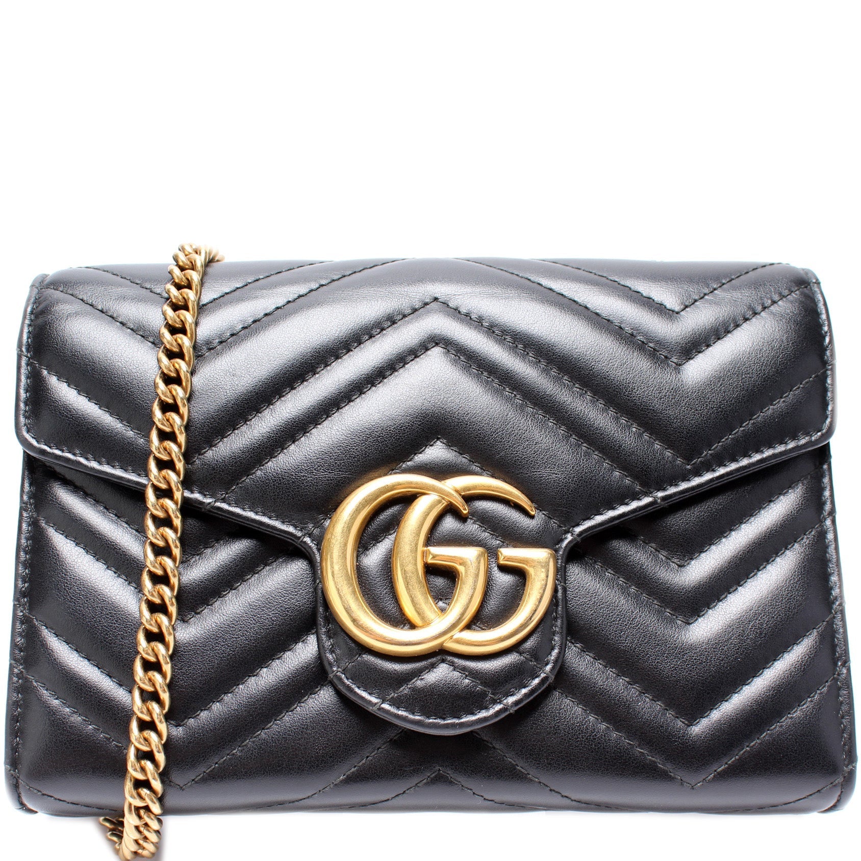Gucci 474575 Marmont Chain Wallet Bag