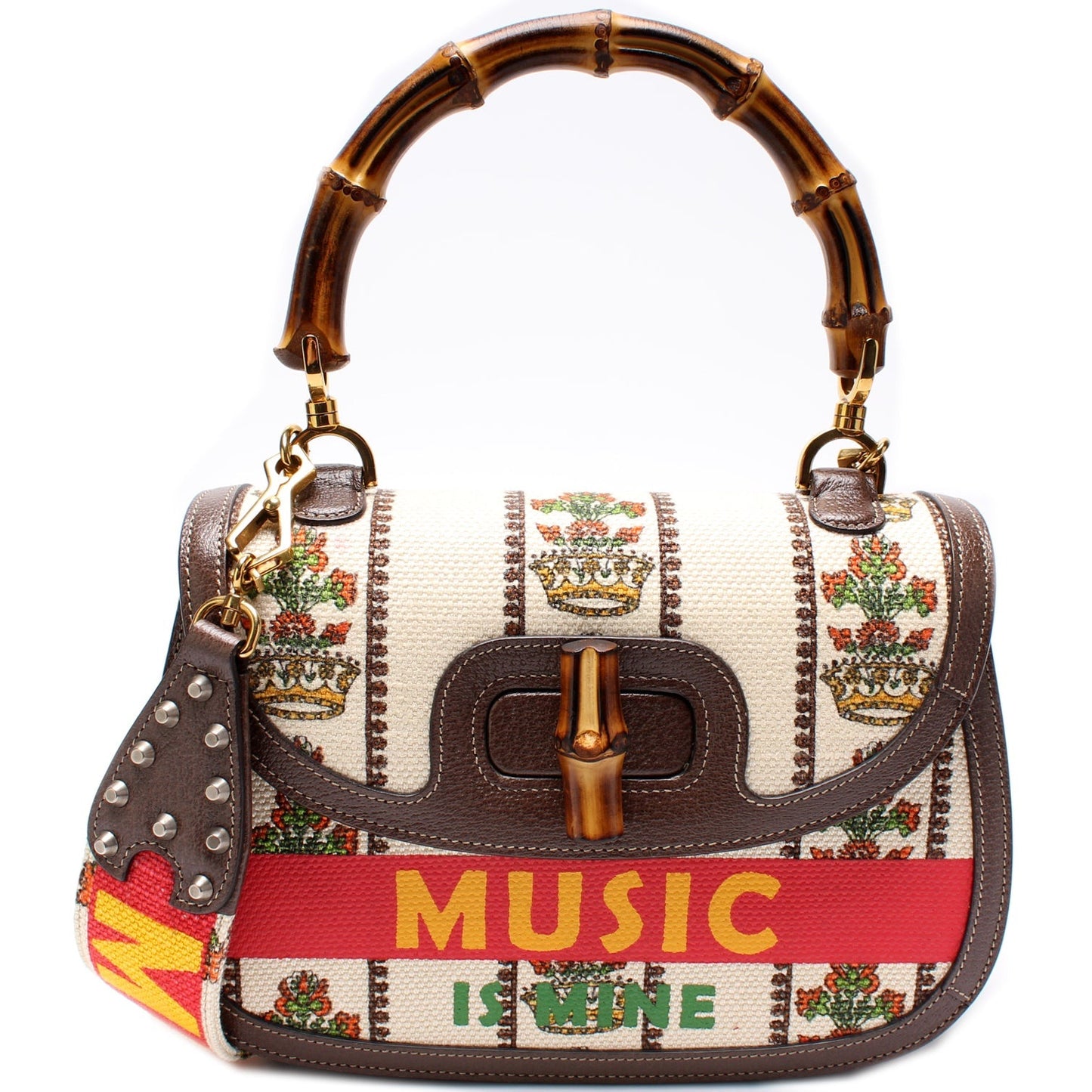 Gucci 681173 100th Anniversary Bamboo Medium Top Handle Bag
