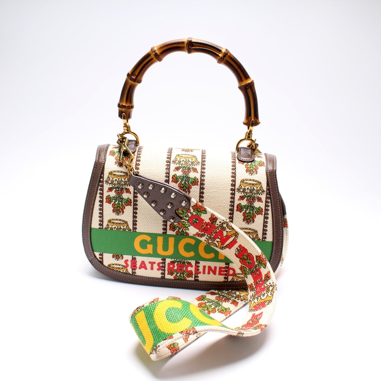 Gucci 681173 100th Anniversary Bamboo Medium Top Handle Bag