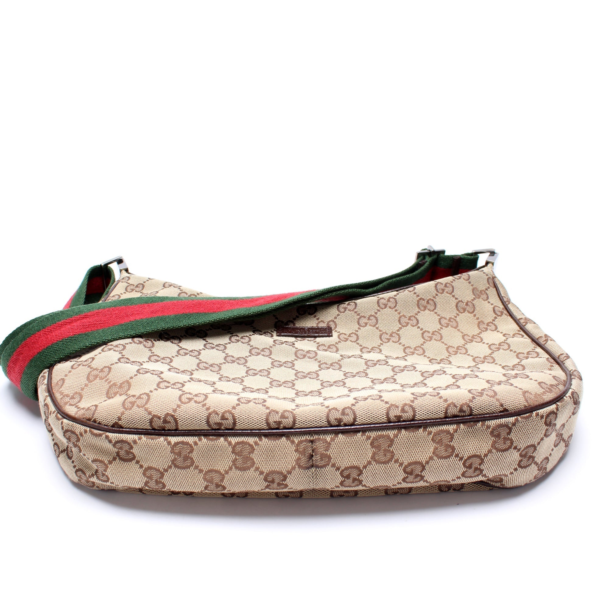 Gucci 122790 Shelly Web Crossbody GG Canvas Bag