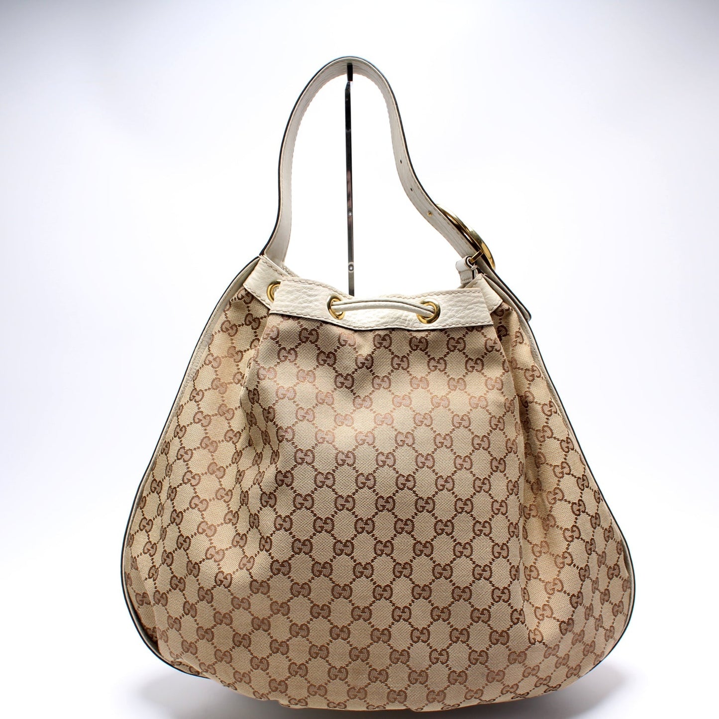 Gucci Canvas Interlocking Icon Drawstring Hobo Bag