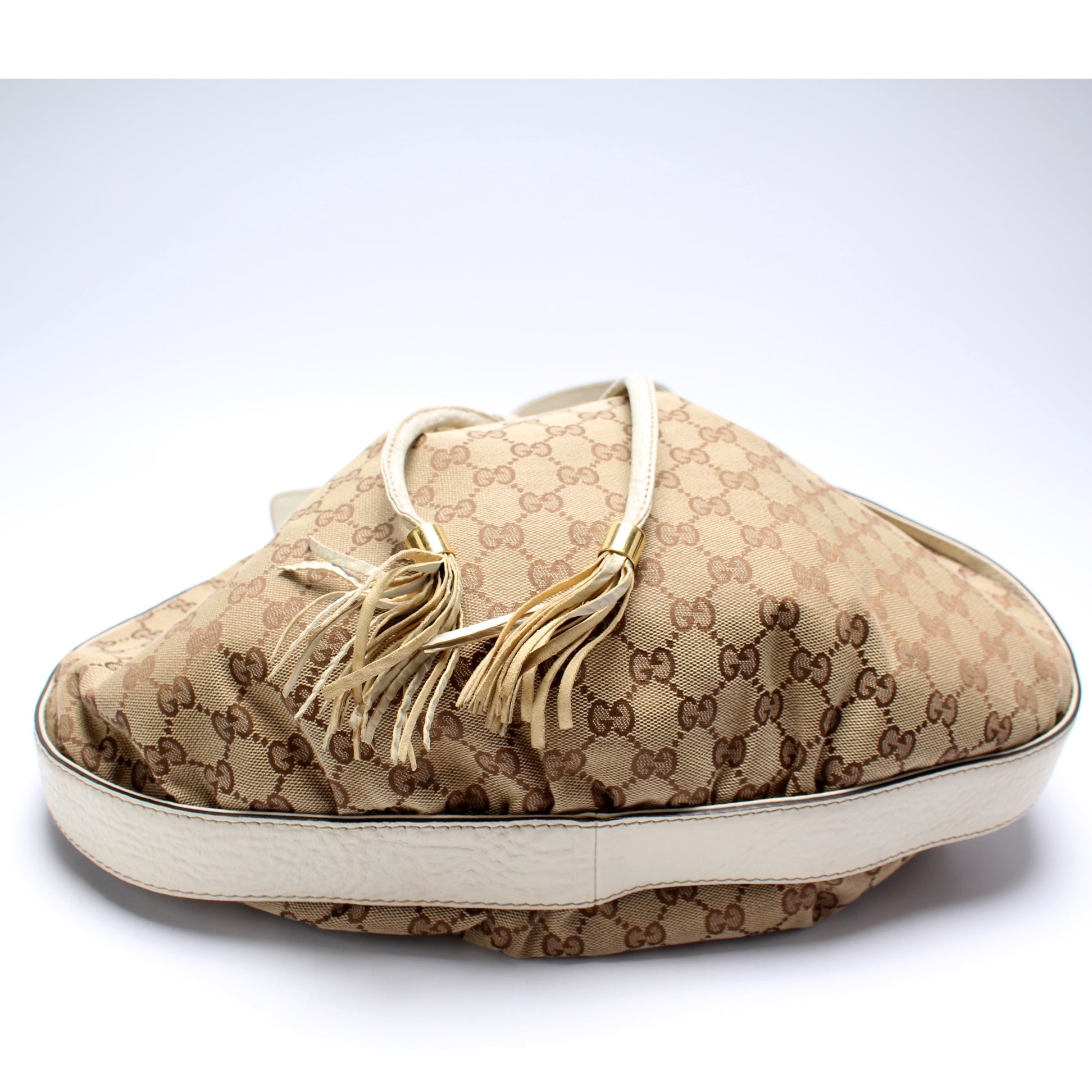 Gucci Canvas Interlocking Icon Drawstring Hobo Bag