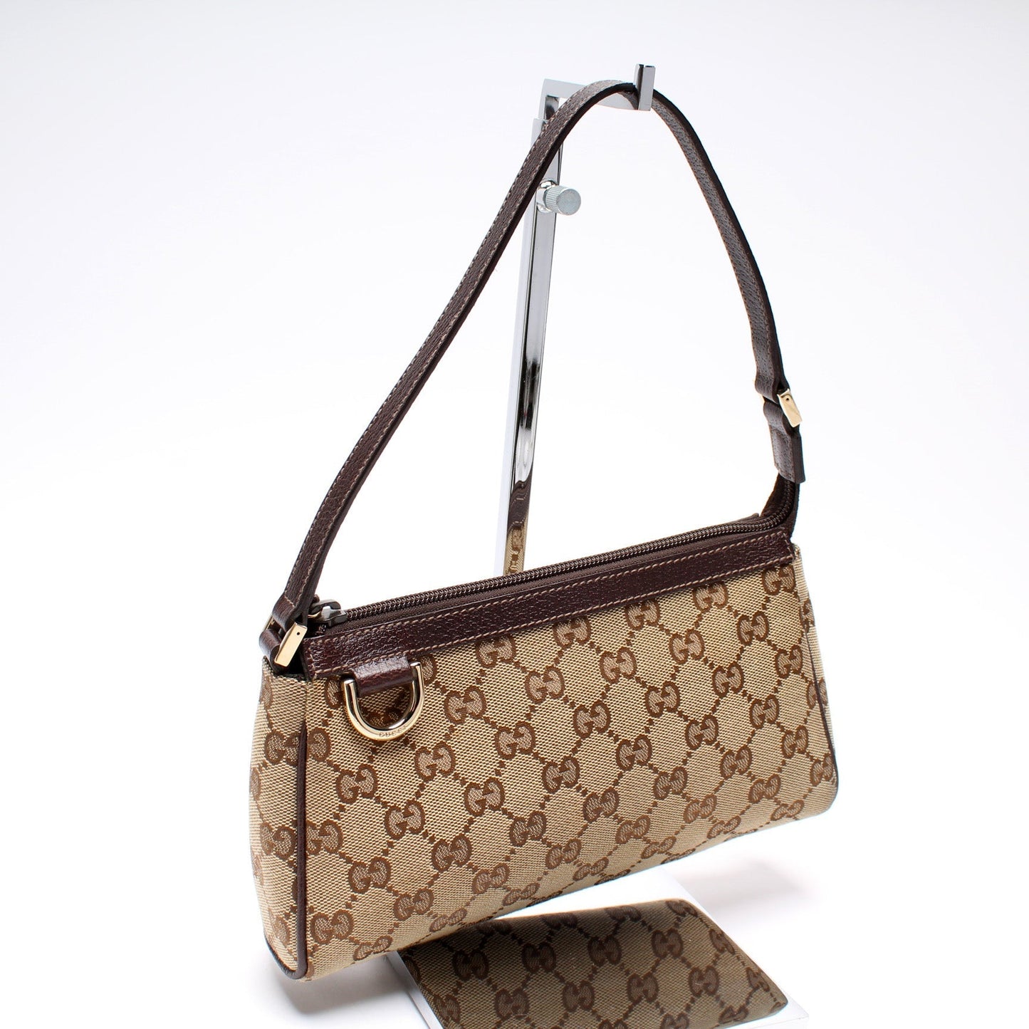Gucci 154750 GG Canvas D Ring Cosmetic Case Bag