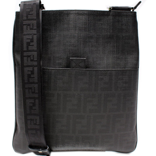 Fendi Spalmati Zucca Flat Messenger Bag