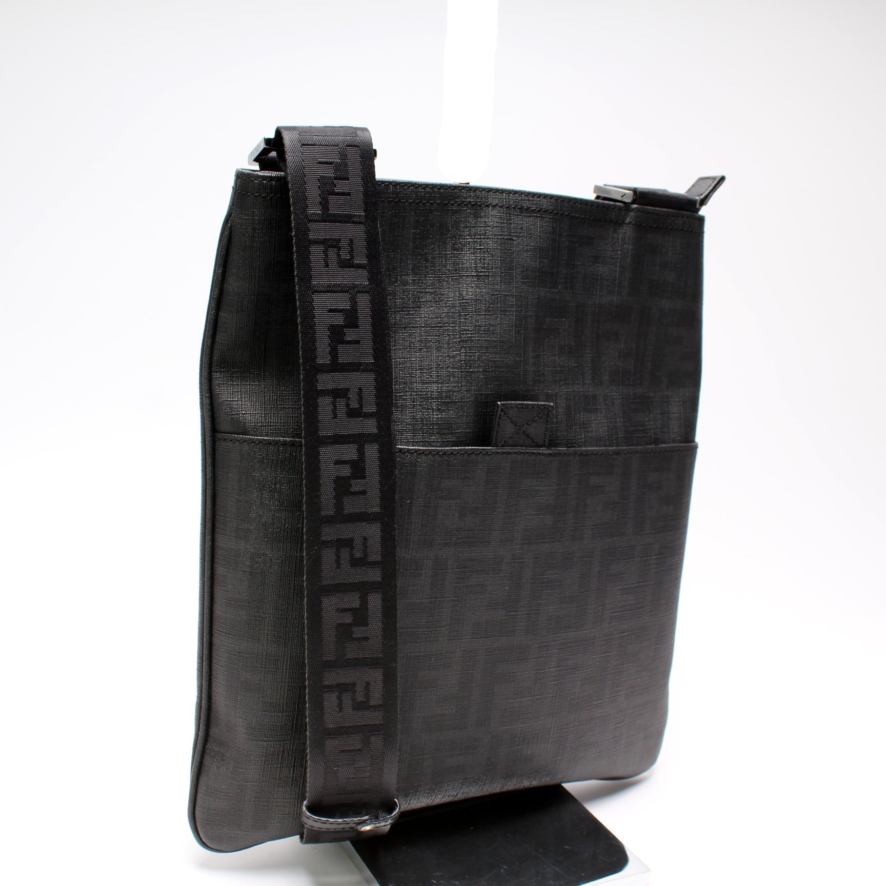 Fendi Spalmati Zucca Flat Messenger Bag