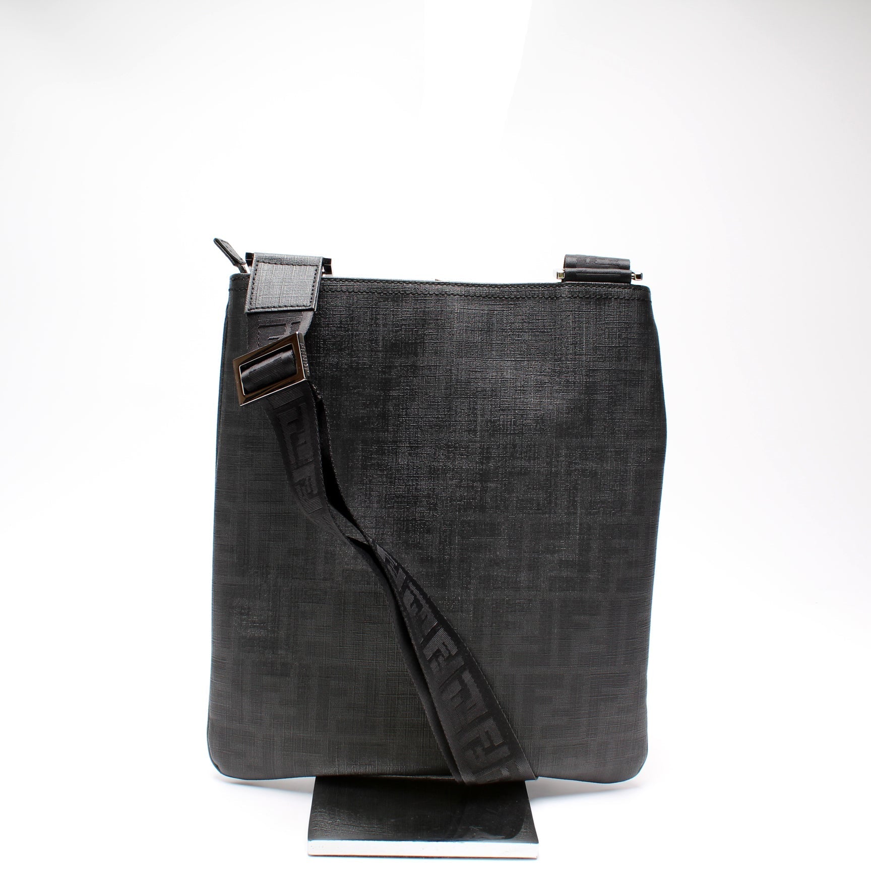 Fendi Spalmati Zucca Flat Messenger Bag