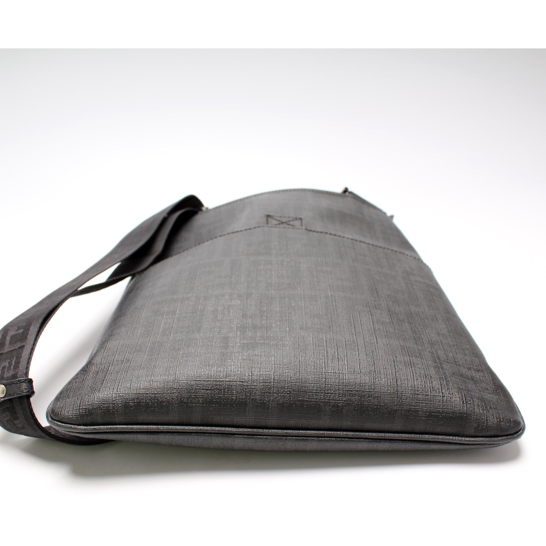 Fendi Spalmati Zucca Flat Messenger Bag