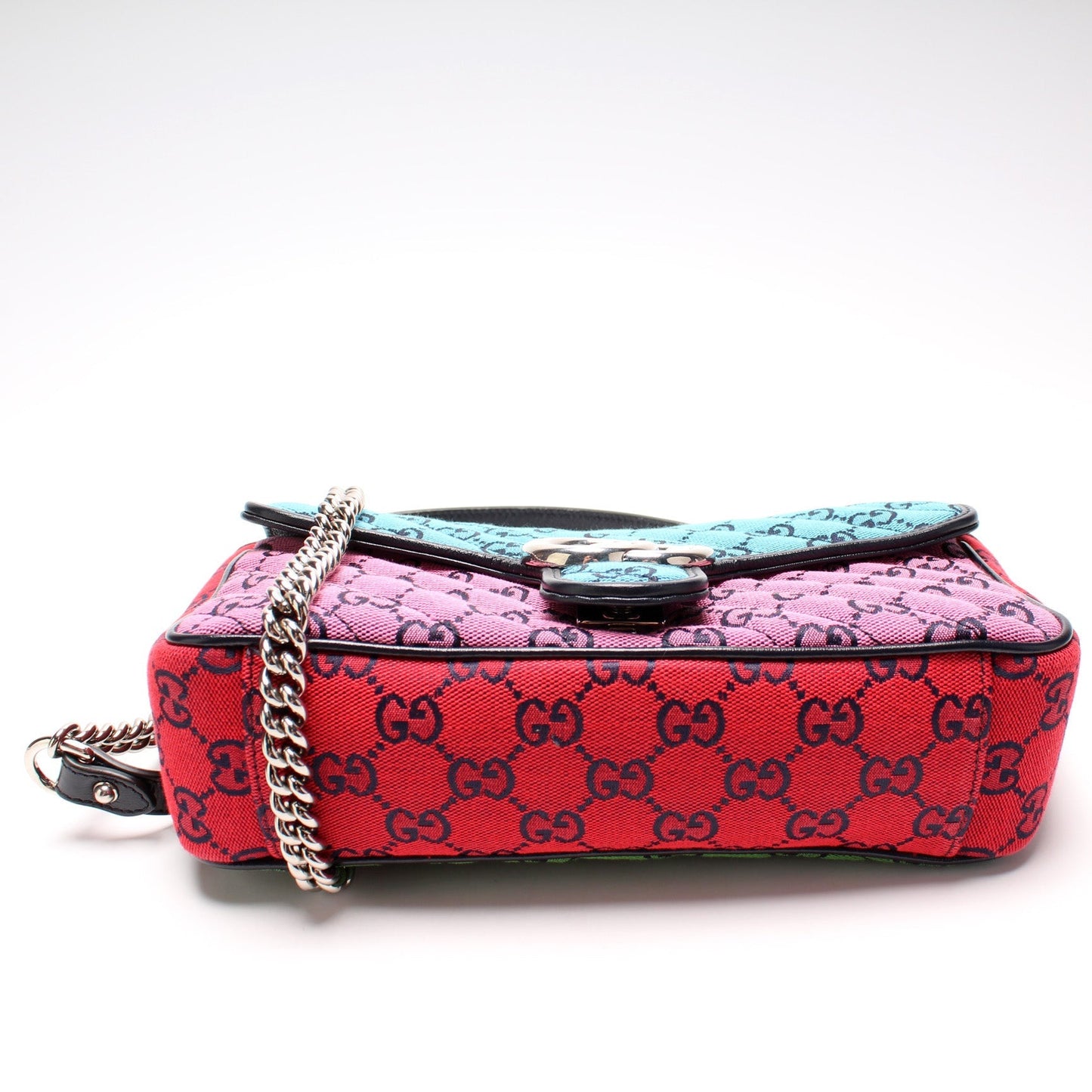 Gucci 443497 Marmont Shoulder Quilted Canvas Small Flap Bag