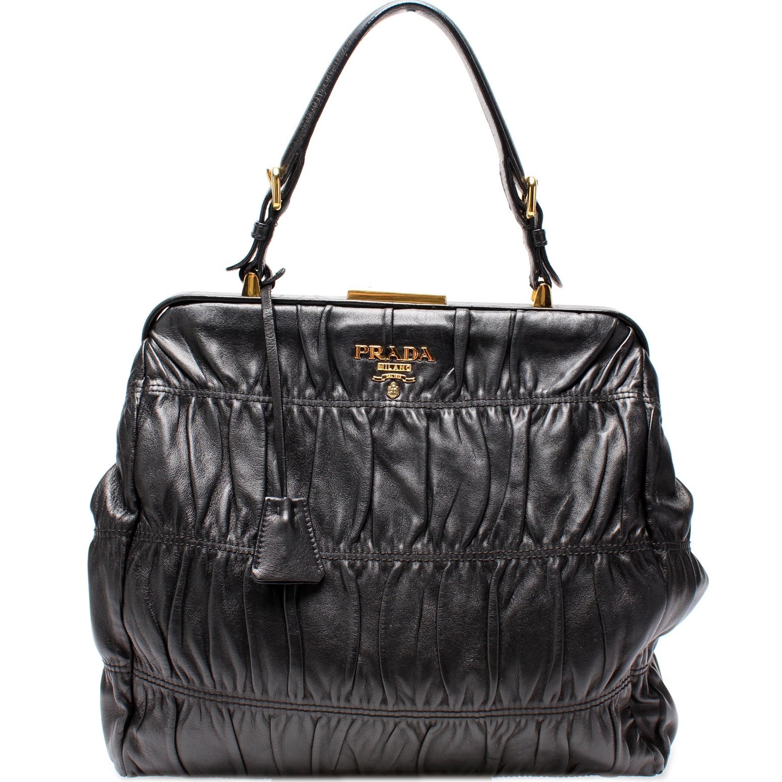 Prada Nappa Gaufre Frame Tote Bag