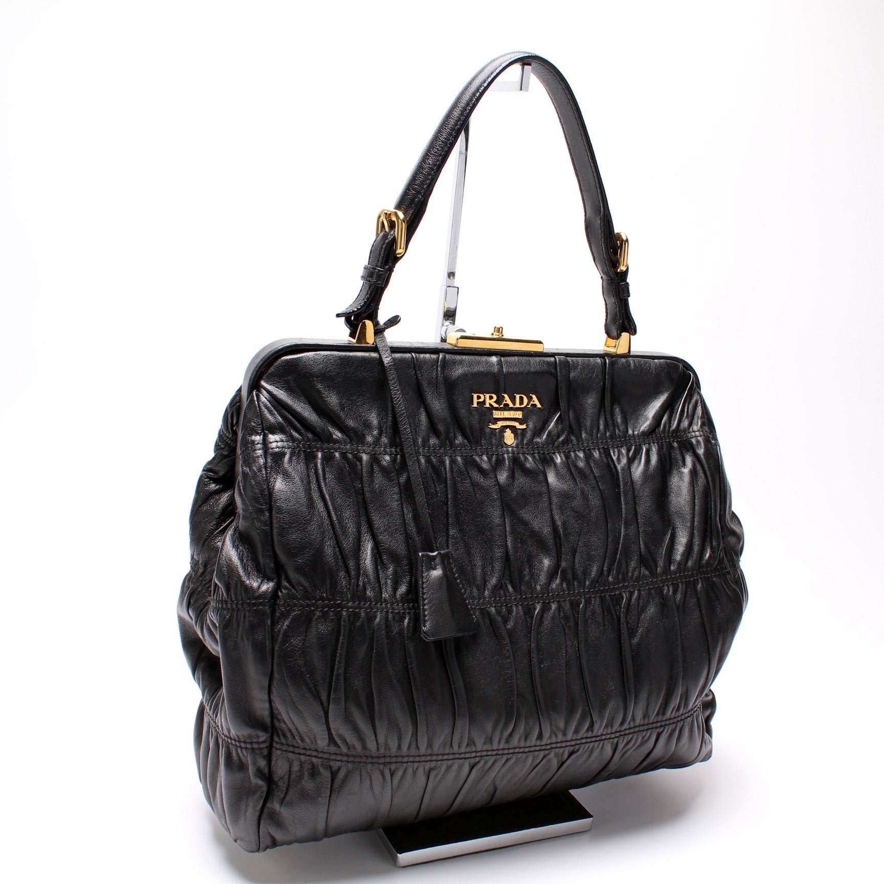 Prada Nappa Gaufre Frame Tote Bag