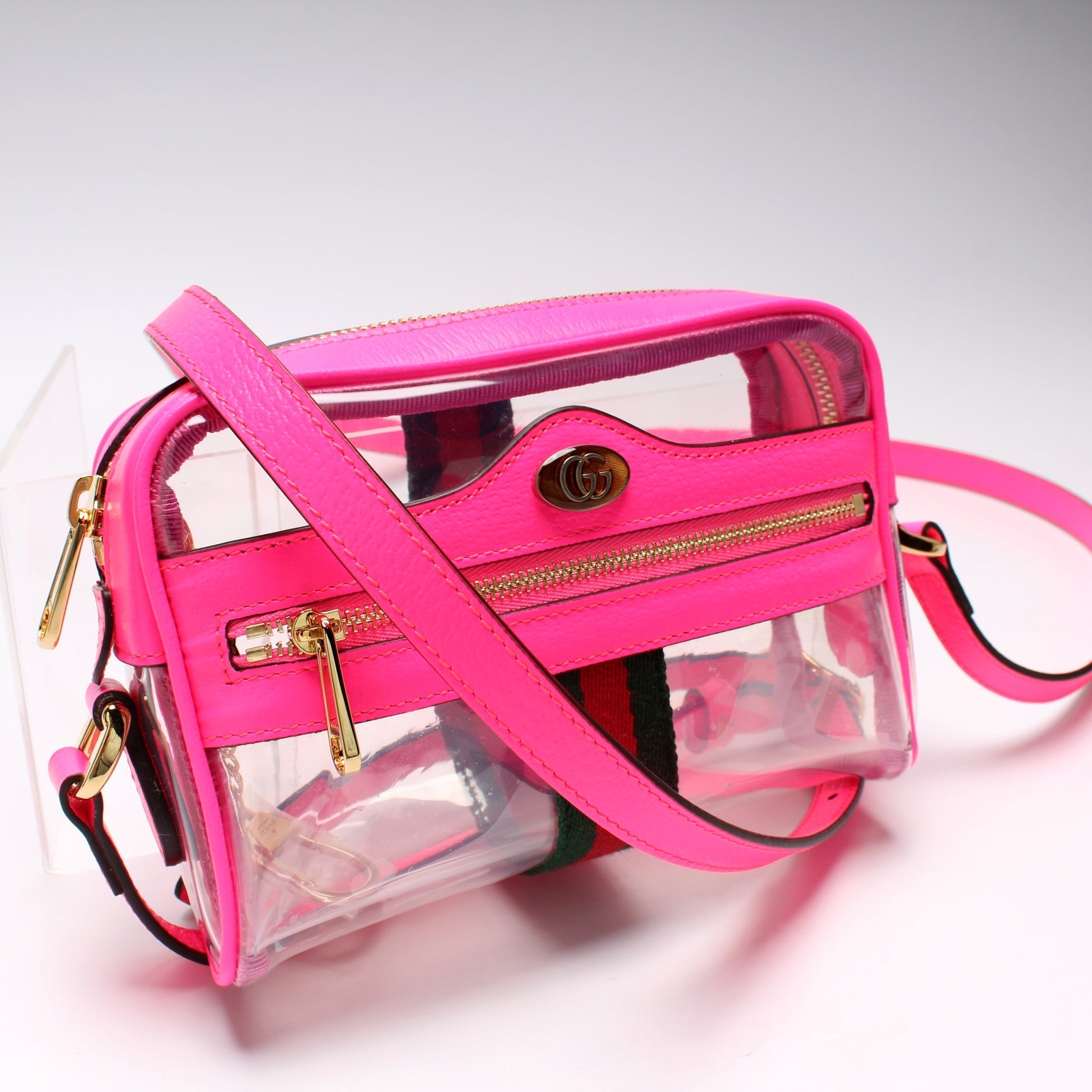 Gucci 517350 GG Transparent Mini Ophidia Bag