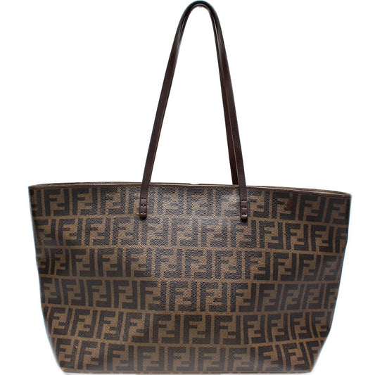 Fendi 8BH185 Coated Zucca Zip Tote Bag
