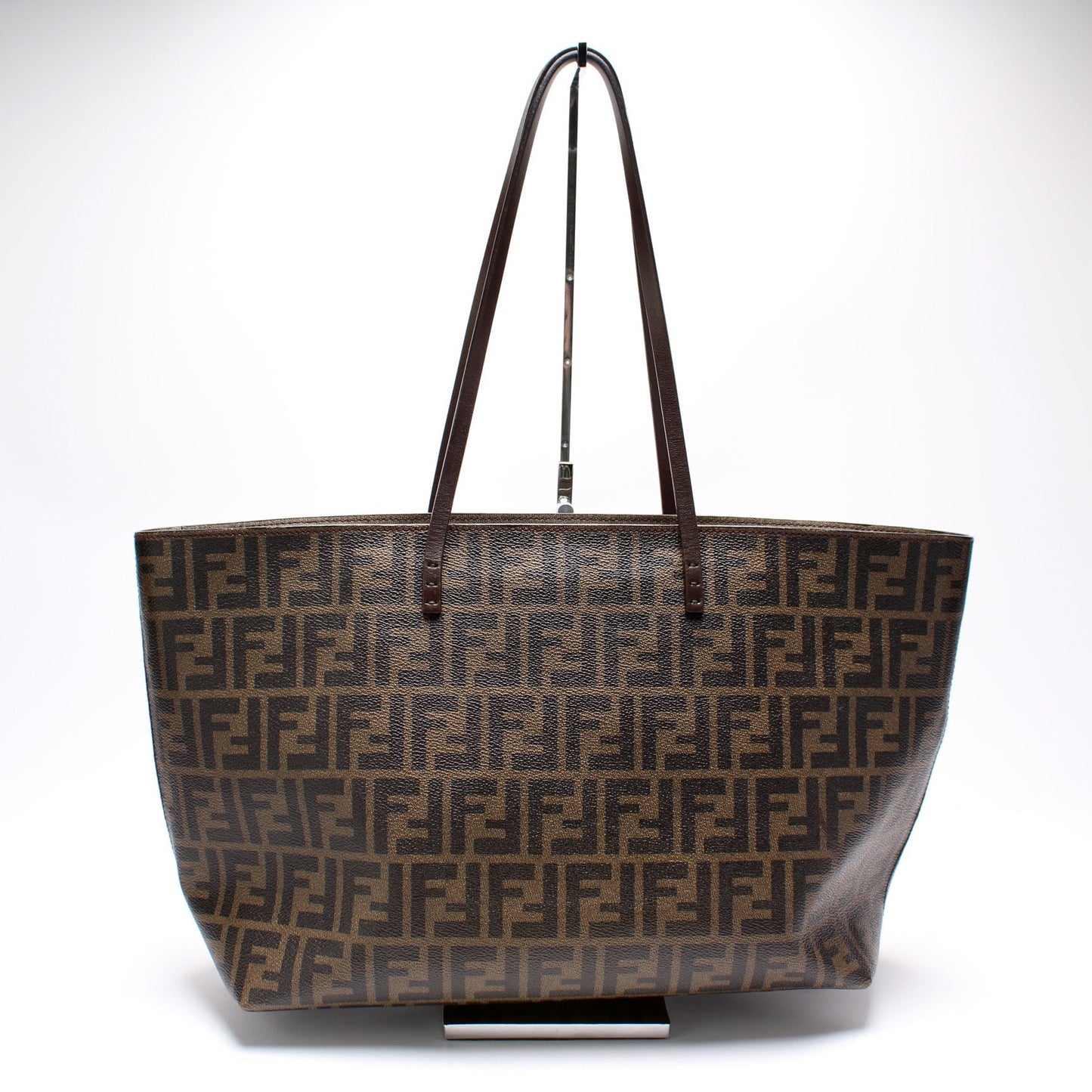 Fendi 8BH185 Coated Zucca Zip Tote Bag
