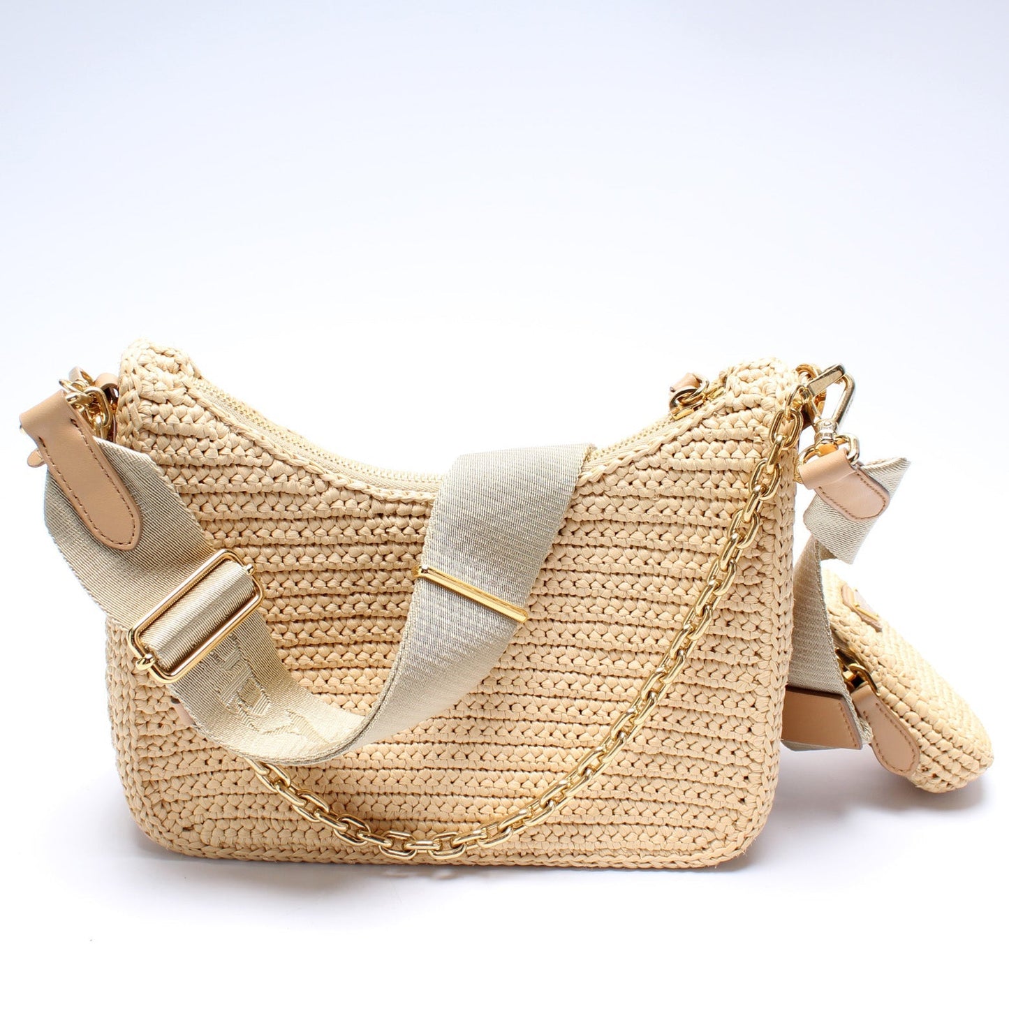 Prada 1BH204 Raffia Re-Edition 2005 Shoulder Bag
