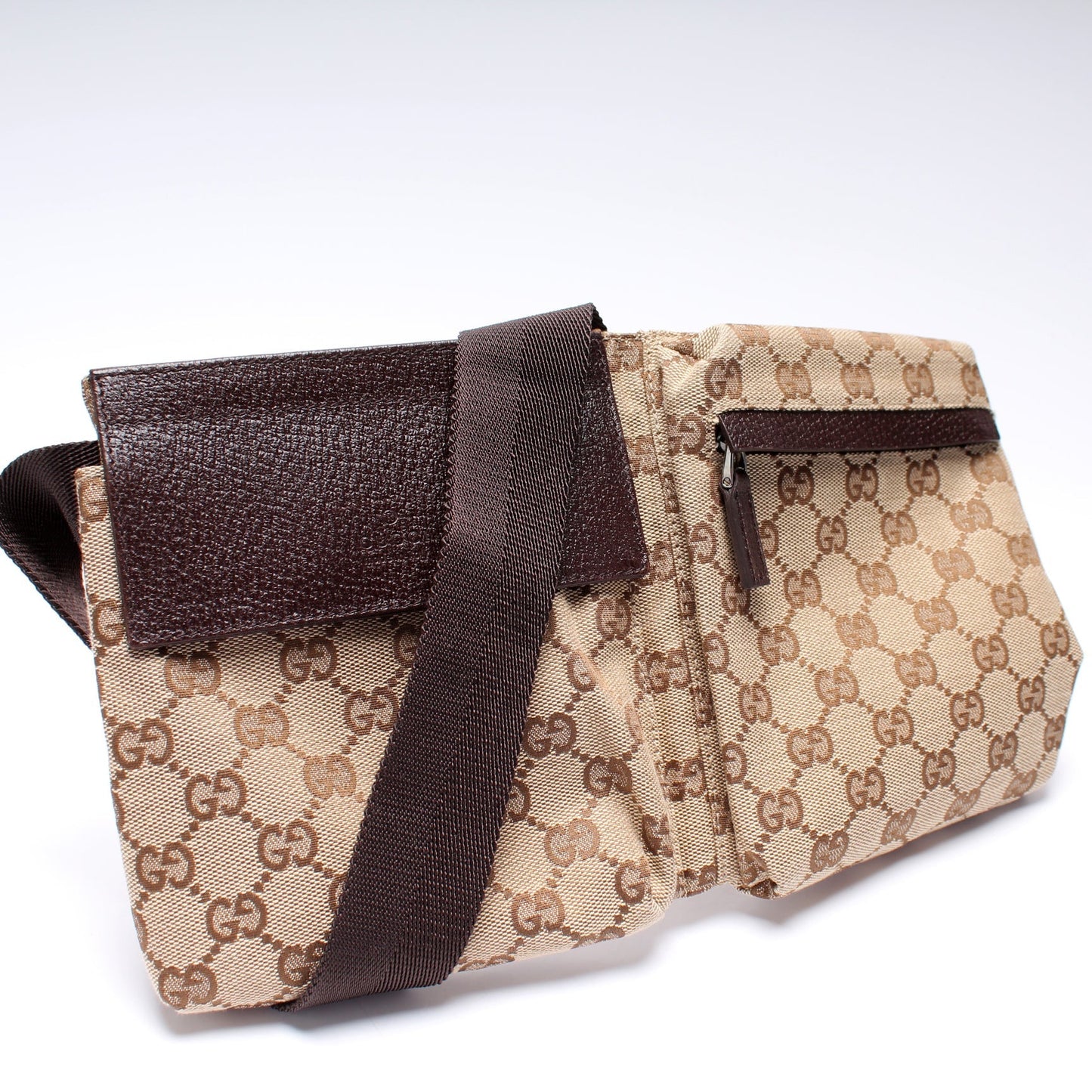 Gucci 28566 GG Canvas Waist Bag