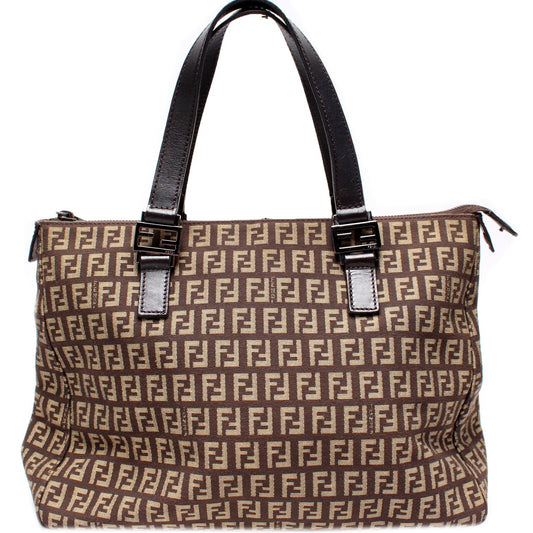 Fendi 8BH134 Zucchino Zip Tote Bag