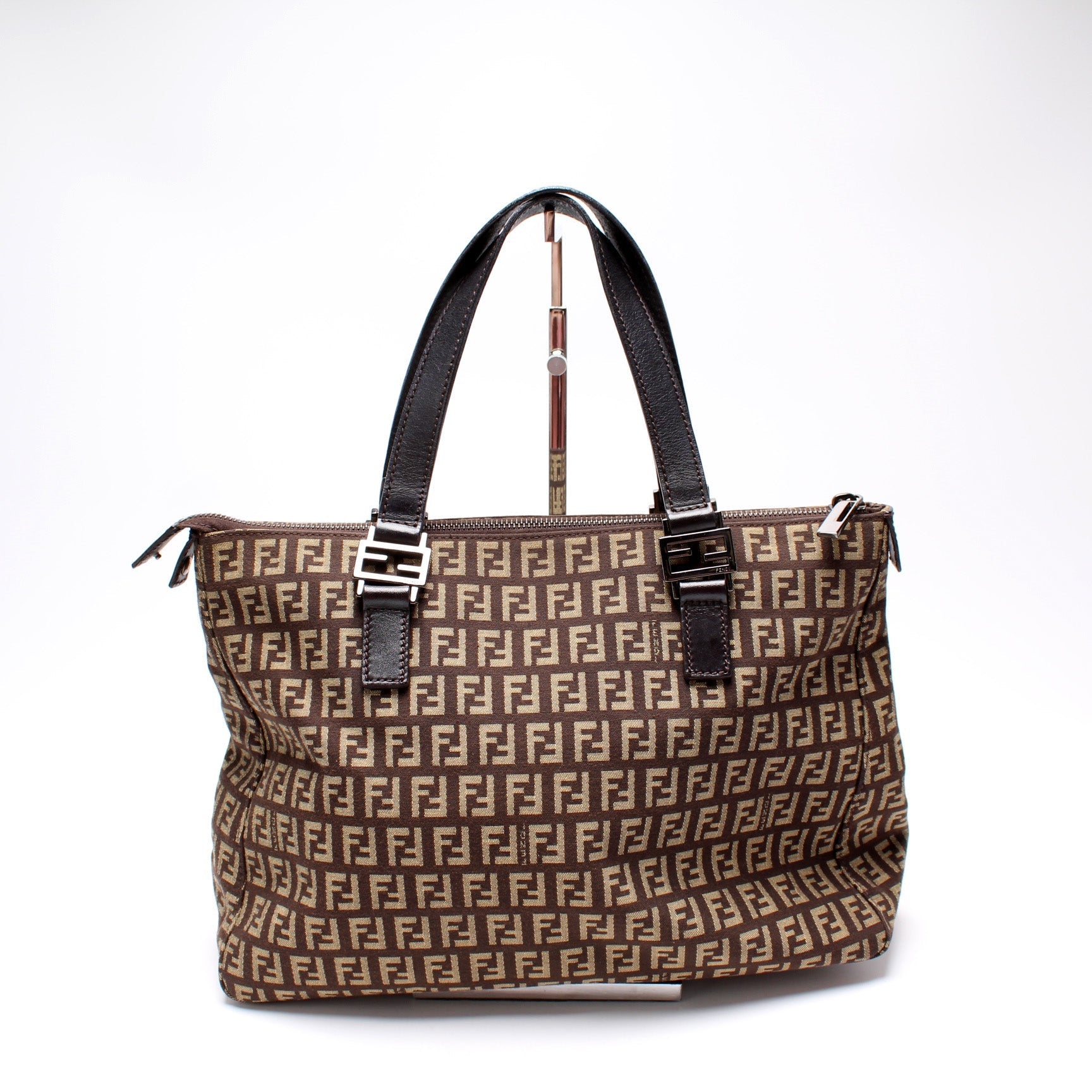 Fendi 8BH134 Zucchino Zip Tote Bag