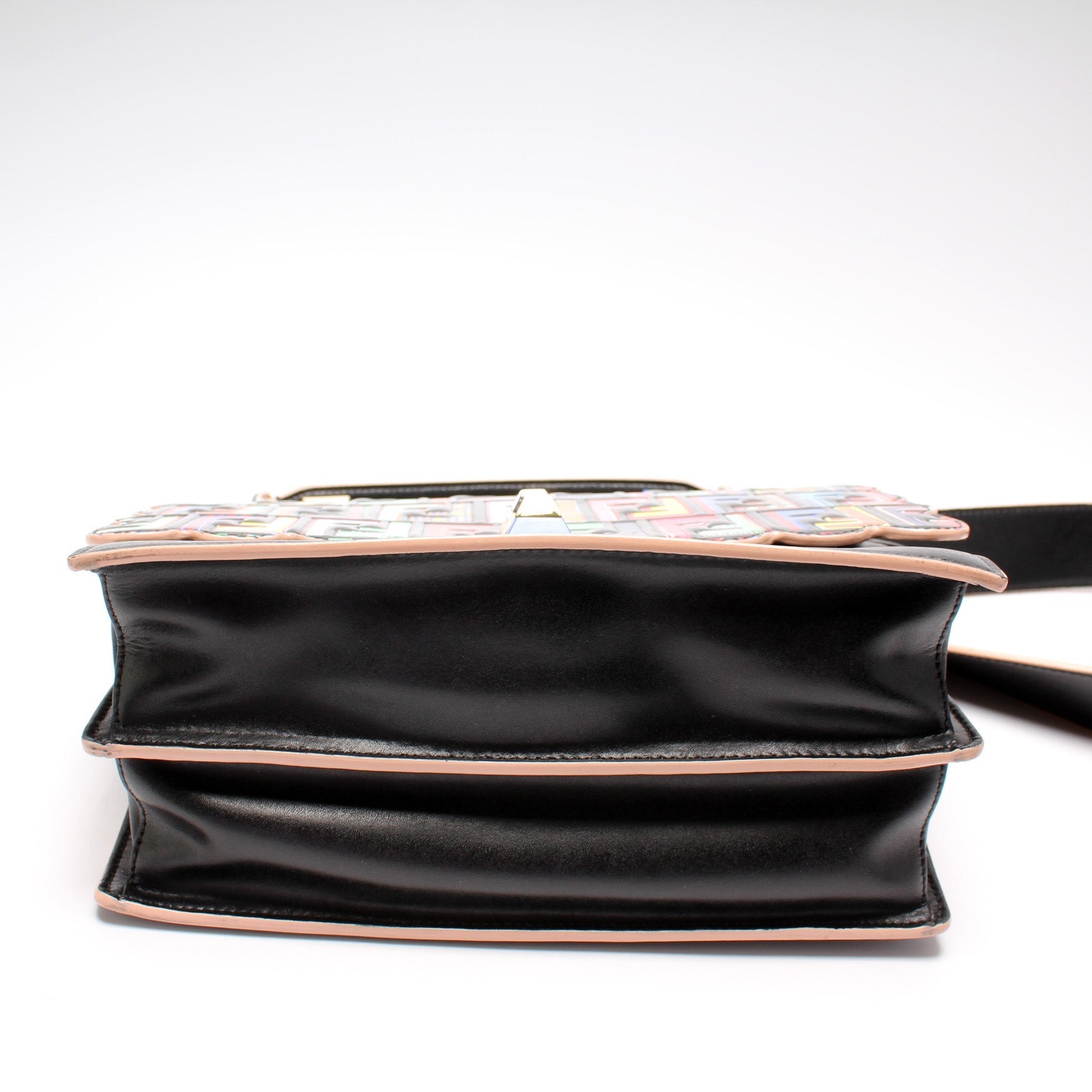 Fendi 8M0381 Kan I FF Patent Leather Small Bag