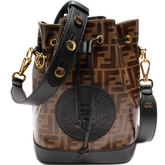 Fendi 8BT298 Grande Mon Tresor Bucket Glazed Zucca Bag