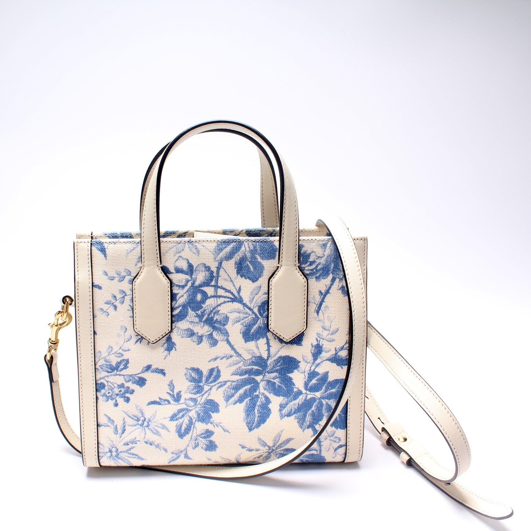 Gucci 443089 Ribbon Tote Small Floral Bag
