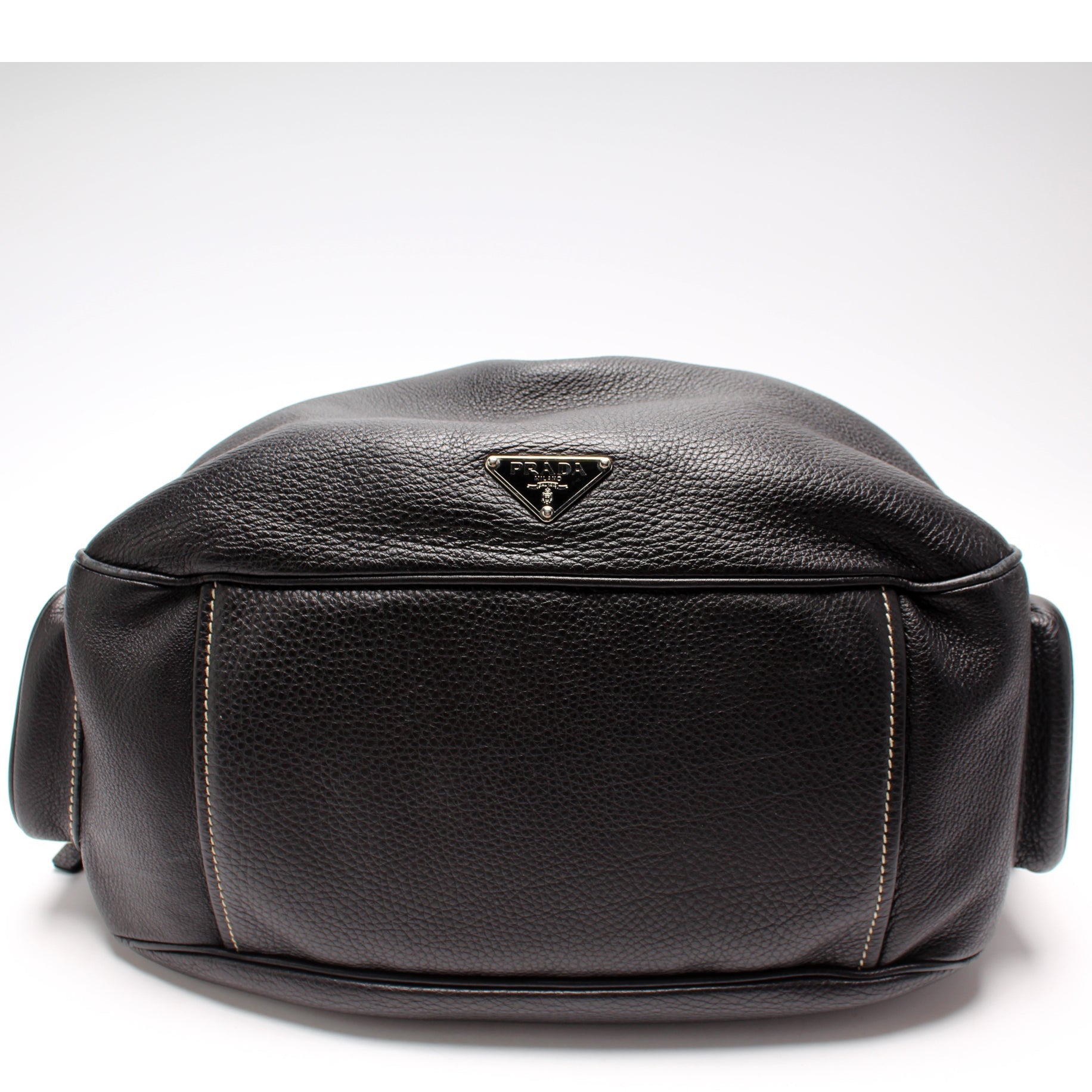 Prada Vitello Daino Drawstring Pocket Hobo Bag
