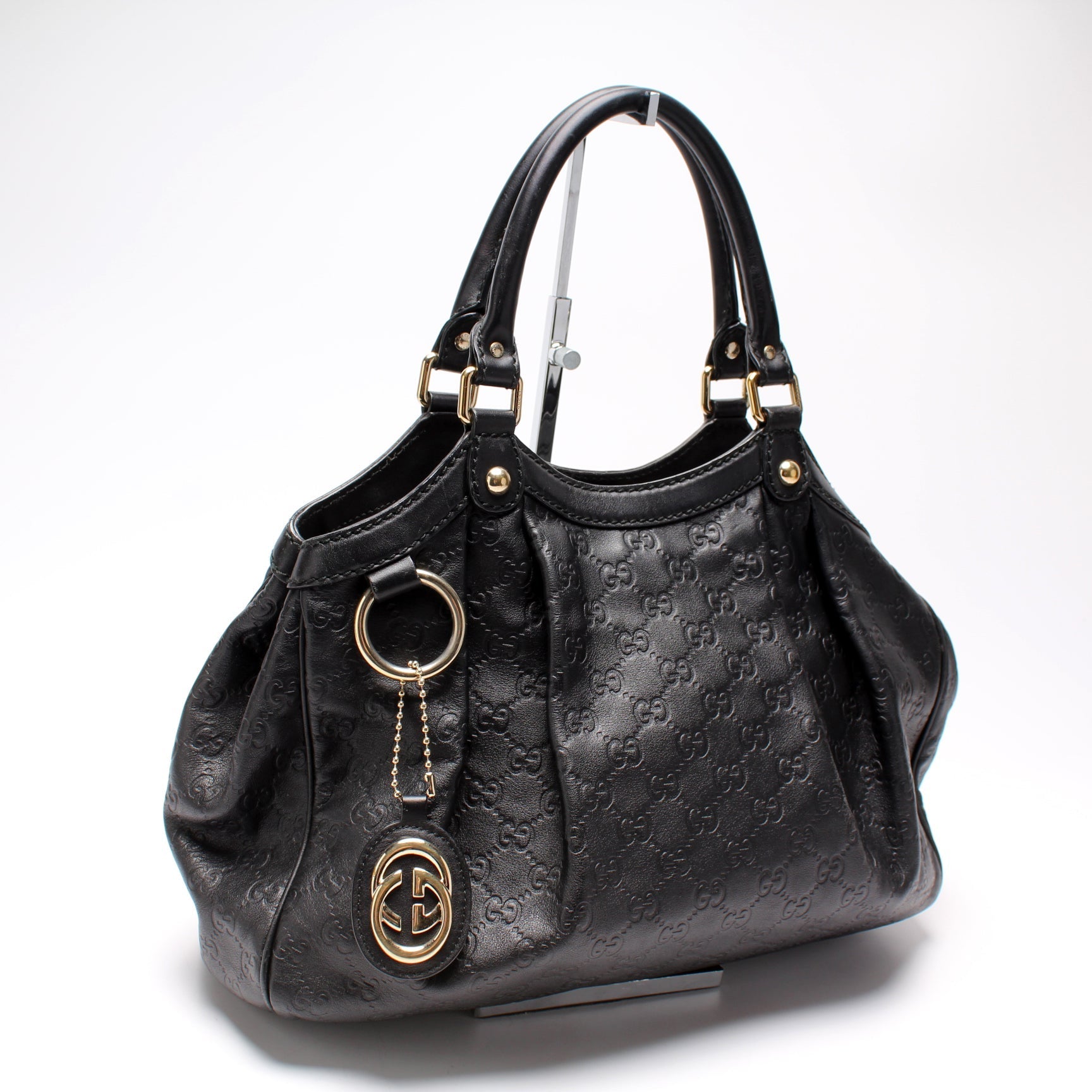 Gucci 211944 Sukey GG Leather Medium Bag